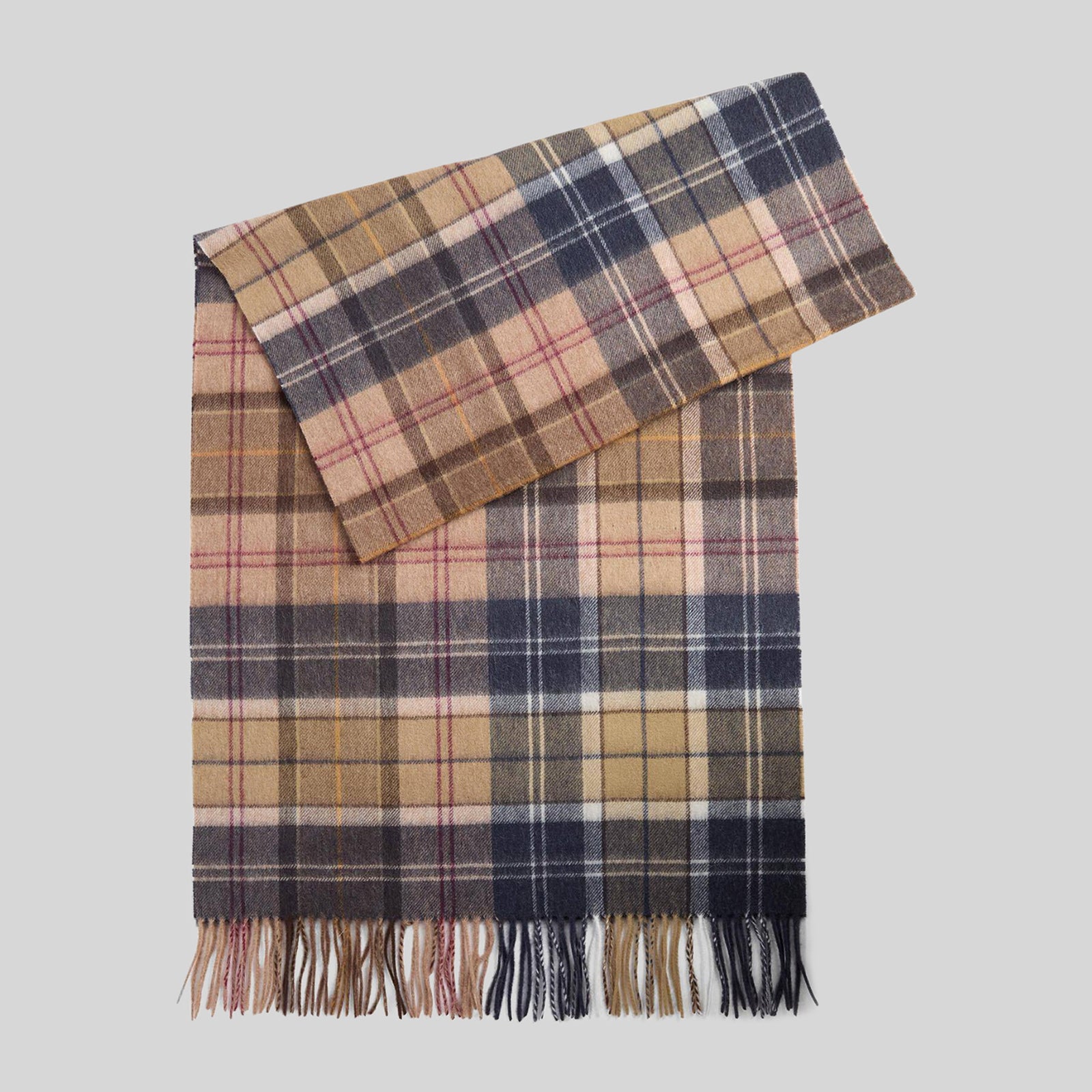 Barbour Sciarpa Serena Tartan Beige/blu Unisex - 4