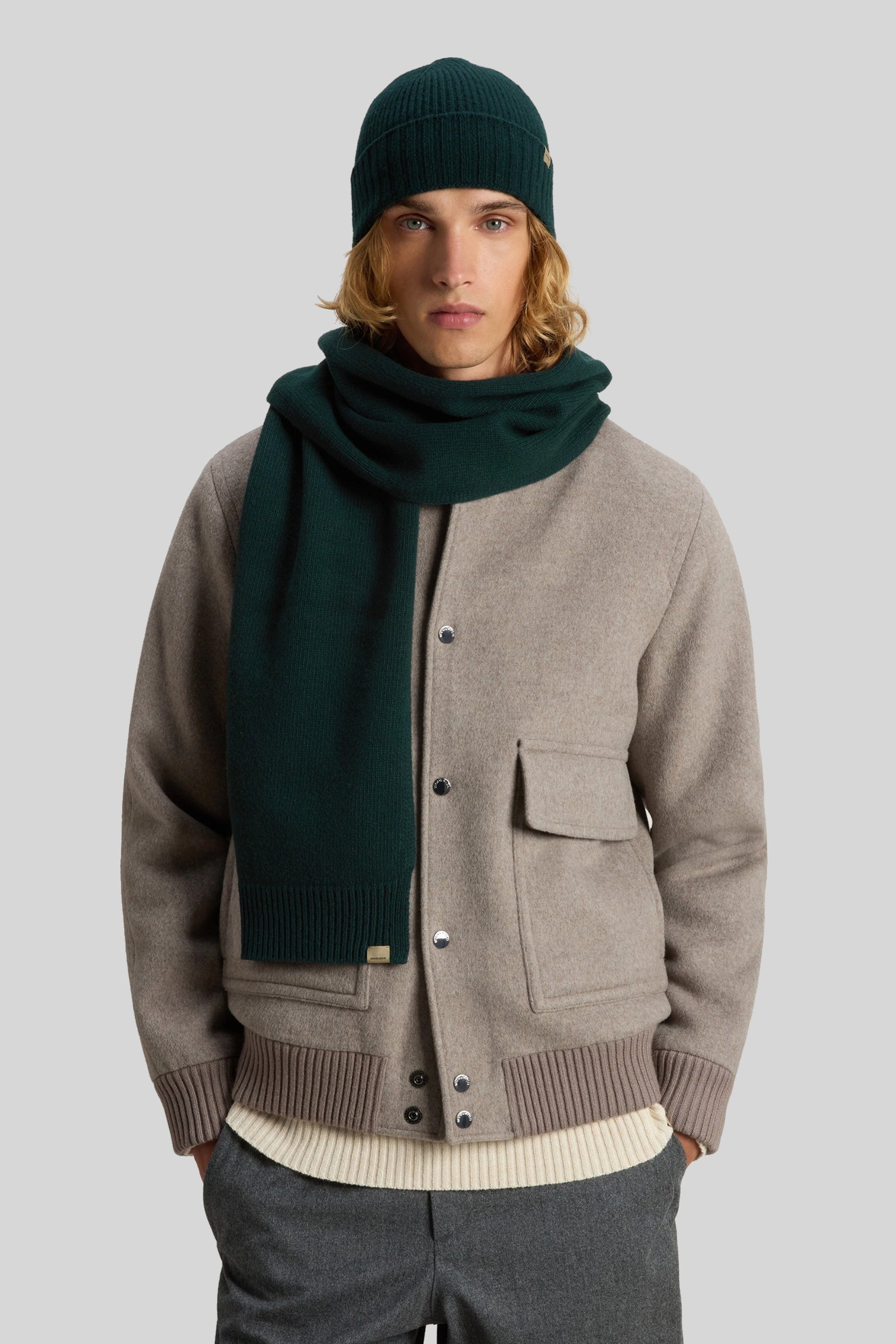 Woolrich Gift Box Sciarpa & Cappello Verde Unisex - 1