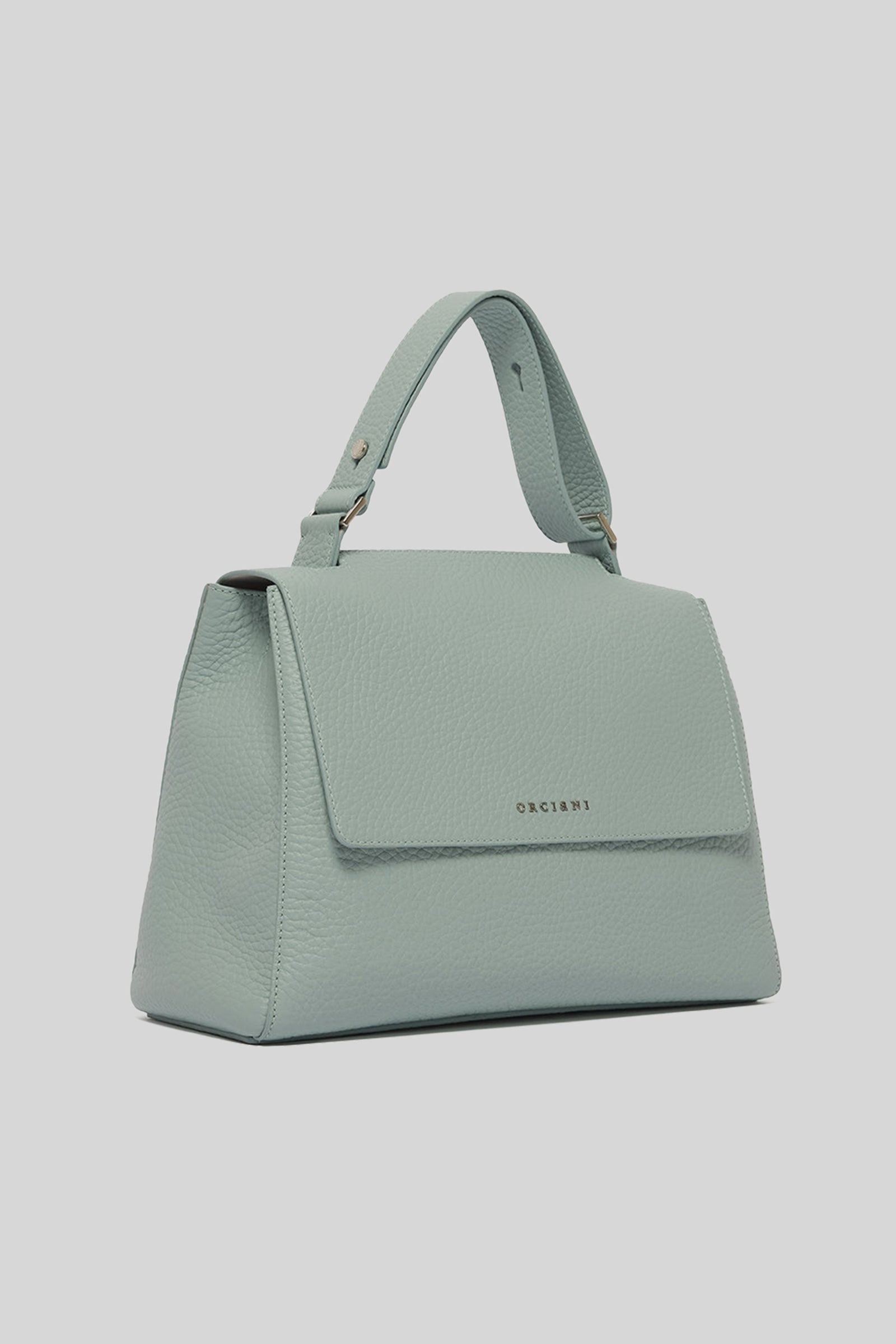 Orciani Borsa Sveva Midi In Pelle Soft Con Tracolla Acqua Donna - 2