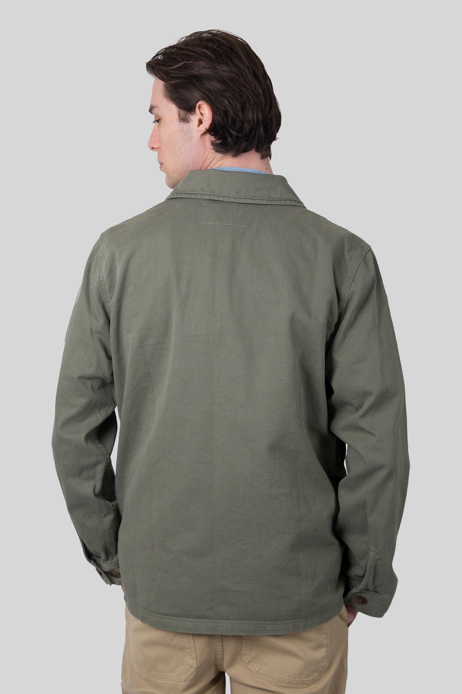 Sebago Overshirt Dorr Herringbone Beige Uomo - 5