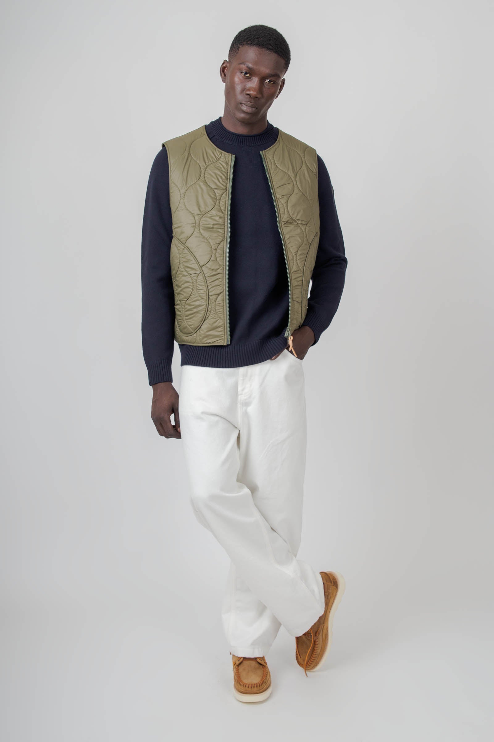 Rrd Maglia Cotton Plain Round Knit Blu Scuro Uomo - 7