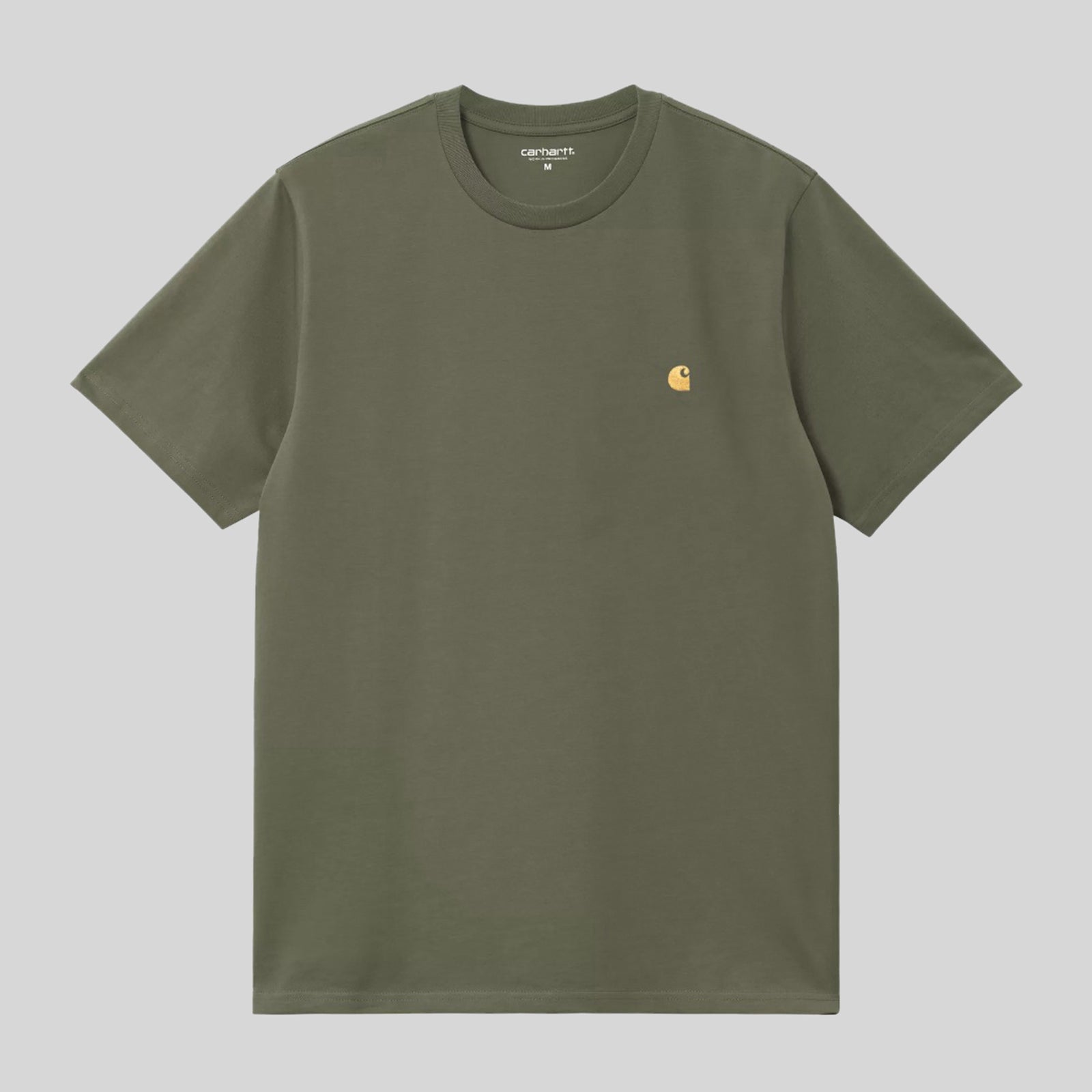 Carhartt Wip T-shirt S/s Chase Verde Militare Uomo - 3