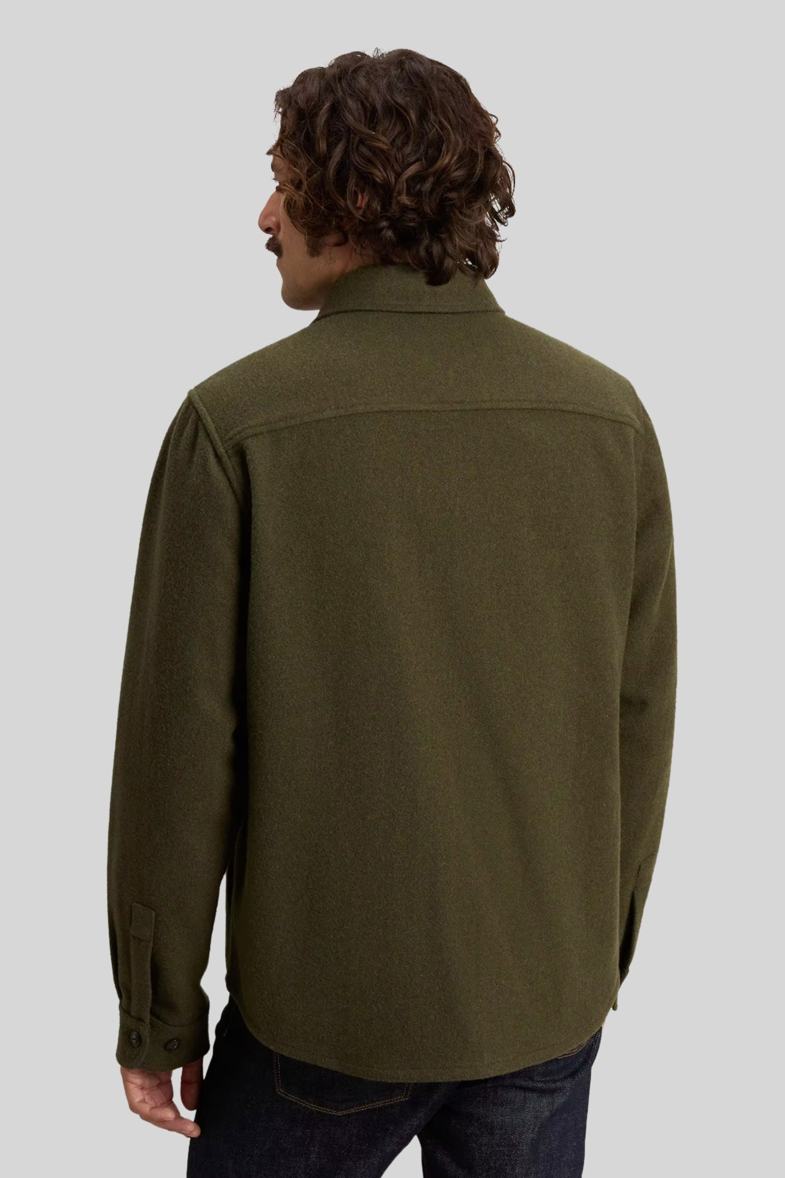 Woolrich Woolen Mills Ranger Overshirt Verde Militare Uomo - 5