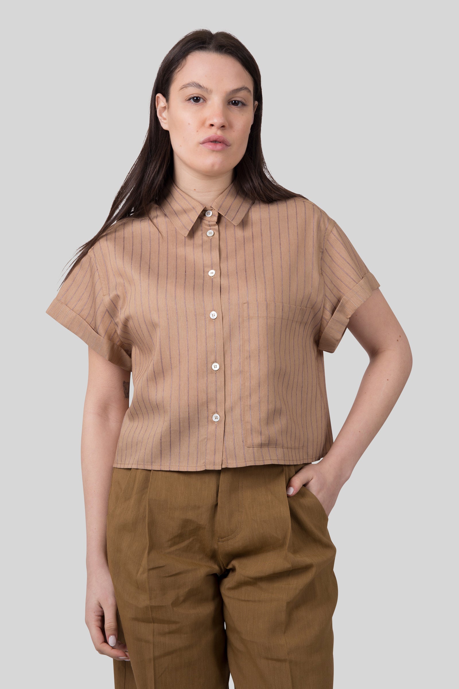 Tela Camicia Rocky Biscotto Donna - 3
