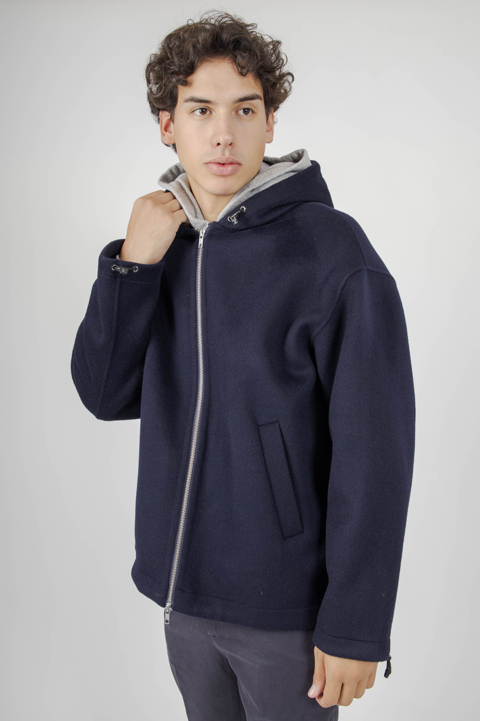 Department Five Giubbotto In Lana Park Blu Navy Uomo - 1