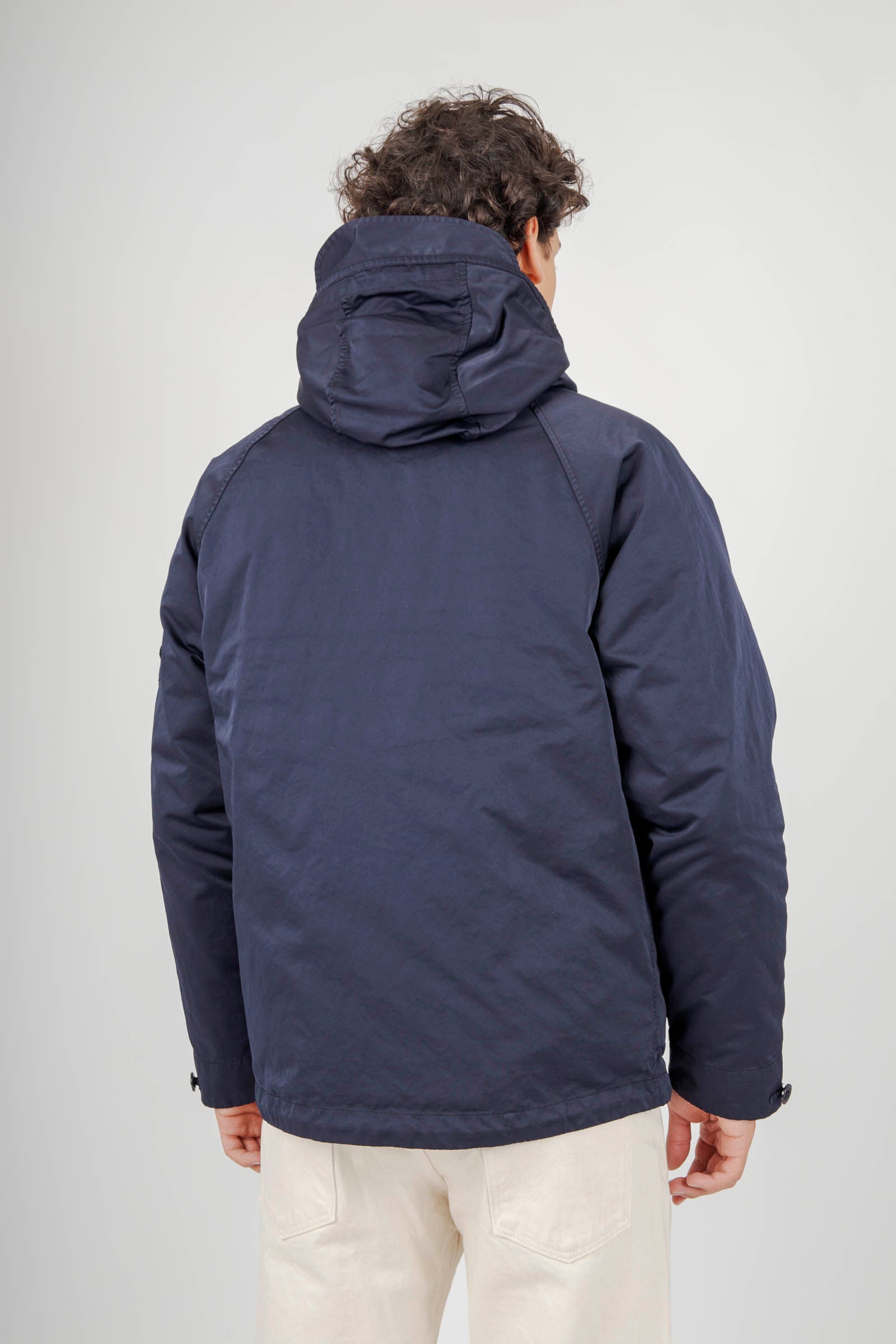 C.p. Company Giubbotto Micro Kei Hooded Lens Blu Scuro Uomo - 3