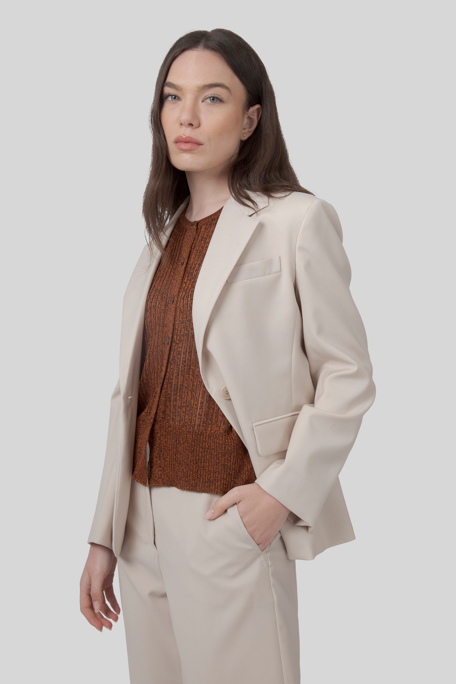 Stretch Wool Blazer - 5