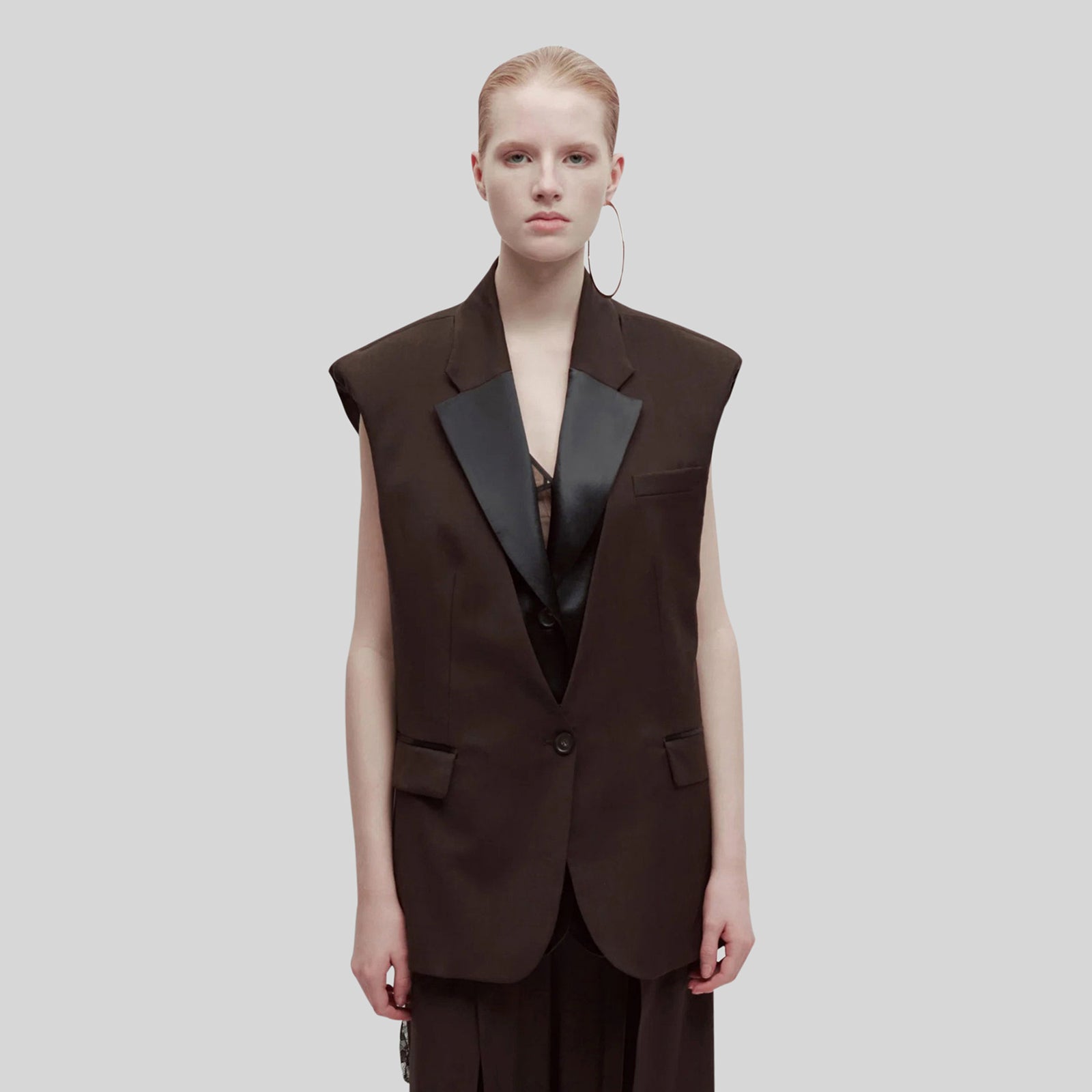 Erika Cavallini Gilet Gloria Marrone Scuro Donna - 5
