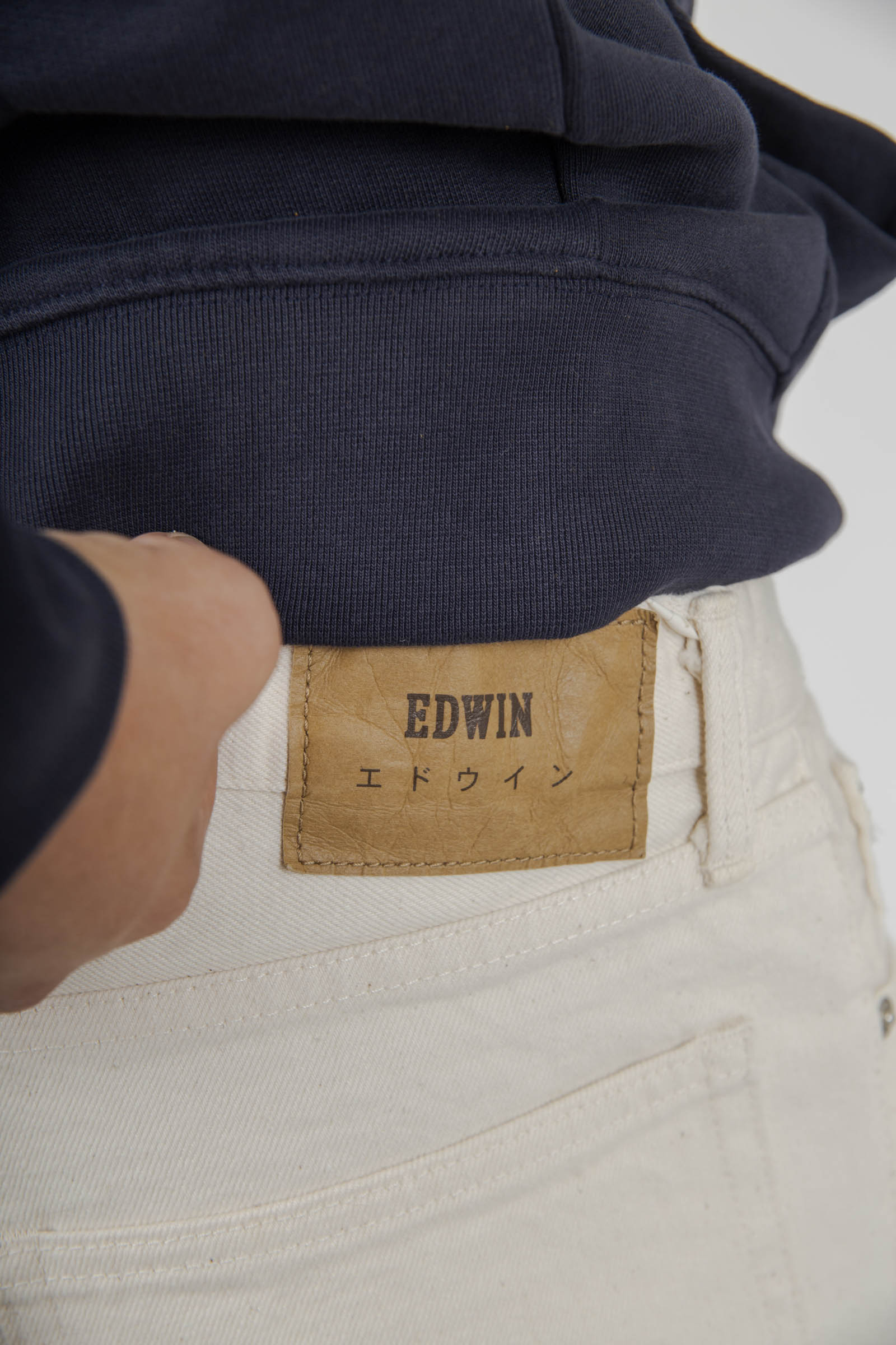 Edwin Jeans Loose Fit Japan Bianco Off Uomo - 5