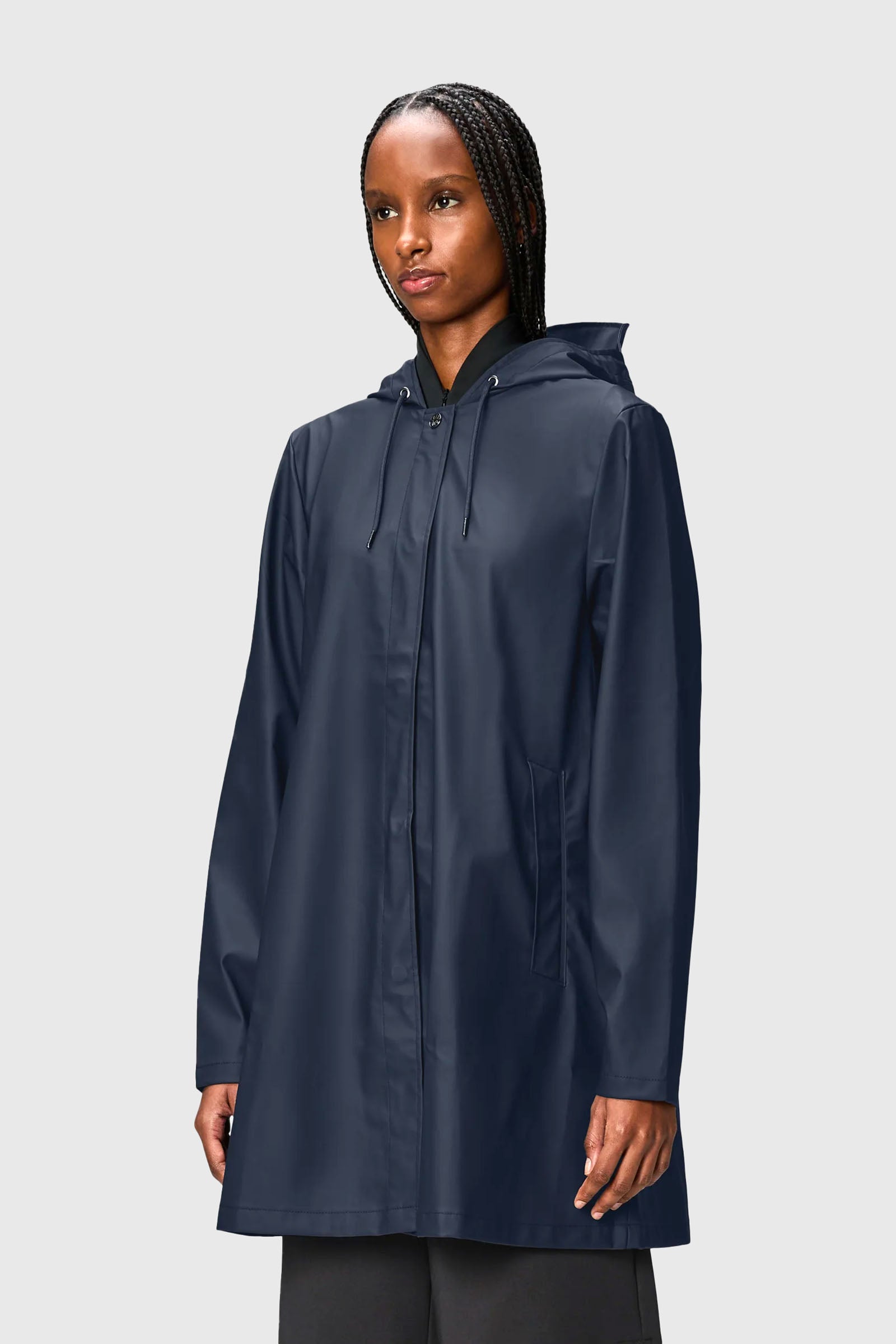 Rains A-line W Jacket Blu Navy Donna - Main Image