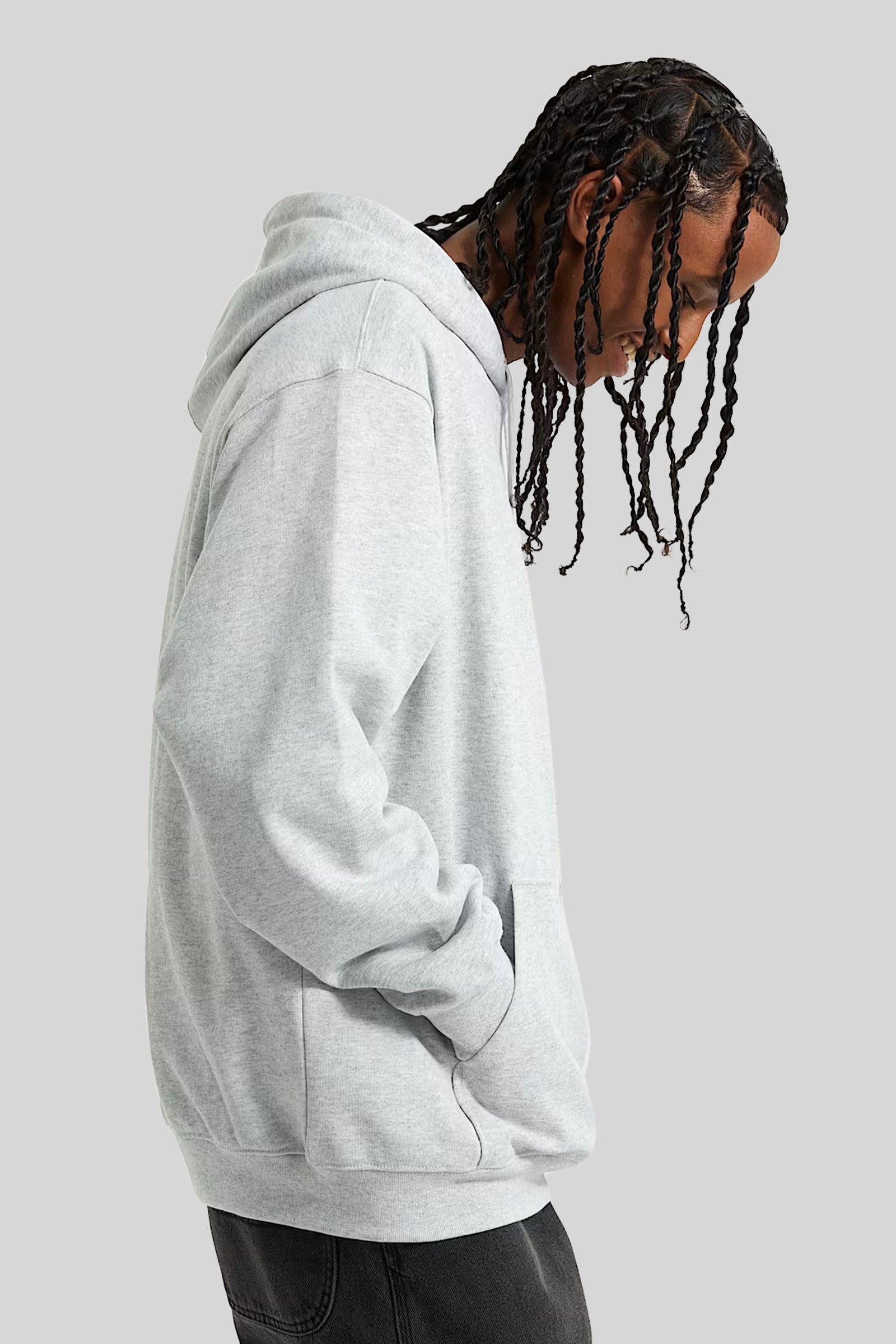 Vans "off The Wall" Felpa Cappuccio Left Chest Ii Grigio Chiaro Uomo - 3