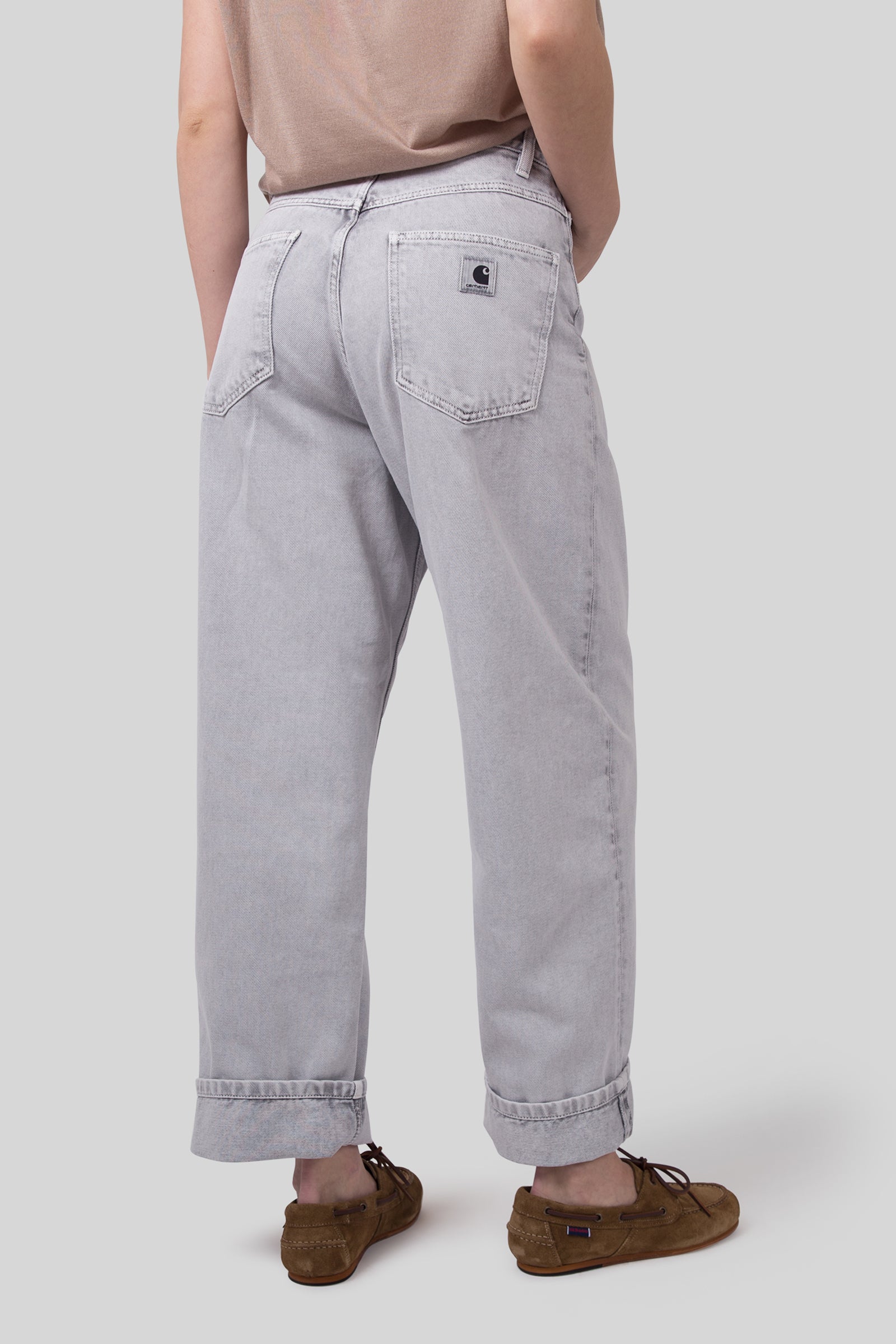 Carhartt Wip W' Brandon Pant Grigio Chiaro Donna - 5