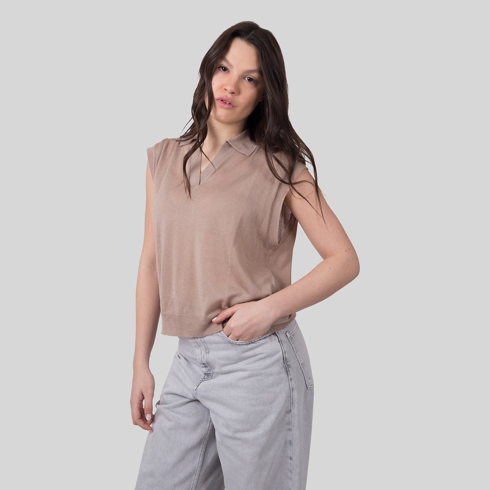 Absolut Cashmere Maglia Magali Taupe Donna - 7