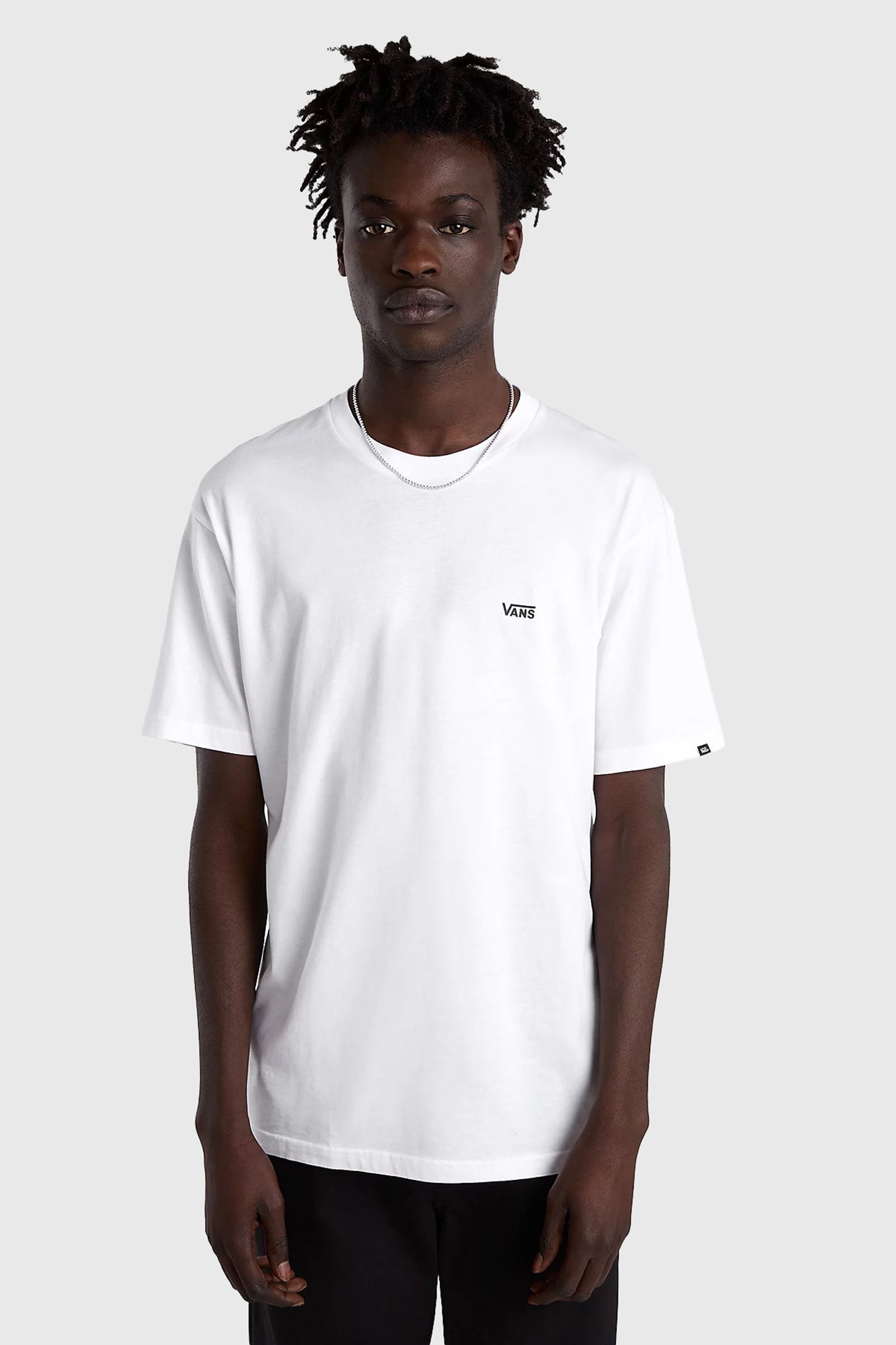 Vans "off The Wall" Left Chest Logo Tee Bianco Unisex - 3