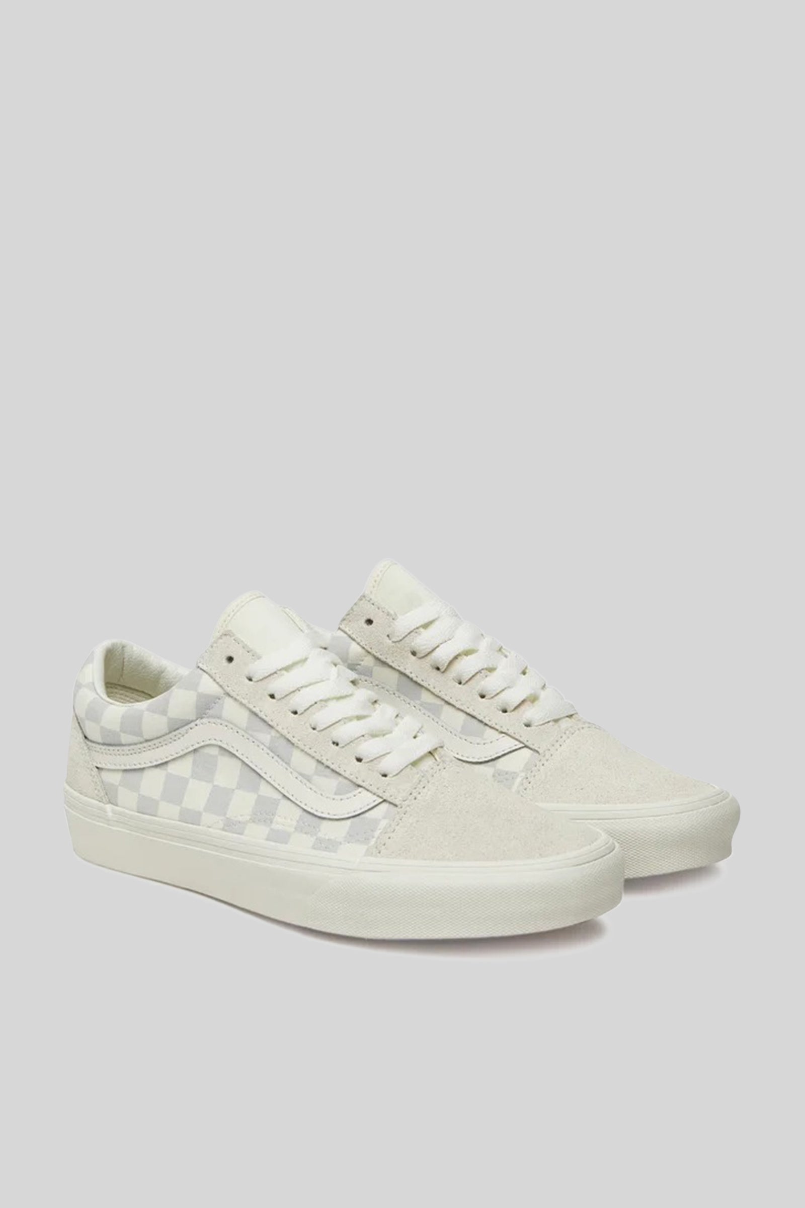 Vans "off The Wall" Sneaker Old Skool Checkboard Grigio Chiaro Unisex - 4