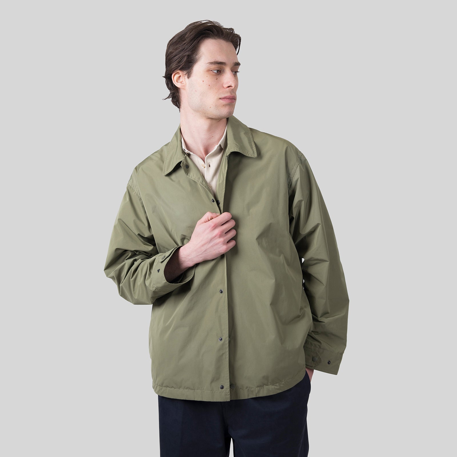 Aspesi Camicia Pollard Lite In Taffeta Verde Salvia Uomo - 9