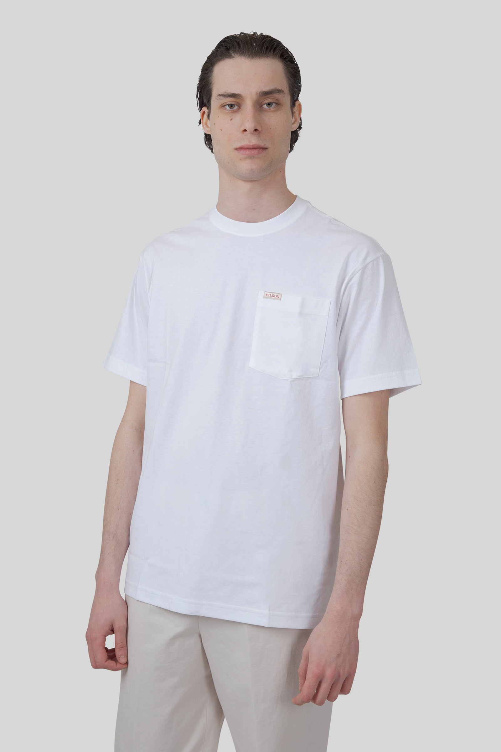 Filson T-shirt Outfitter Pocket Bianco Uomo - 5