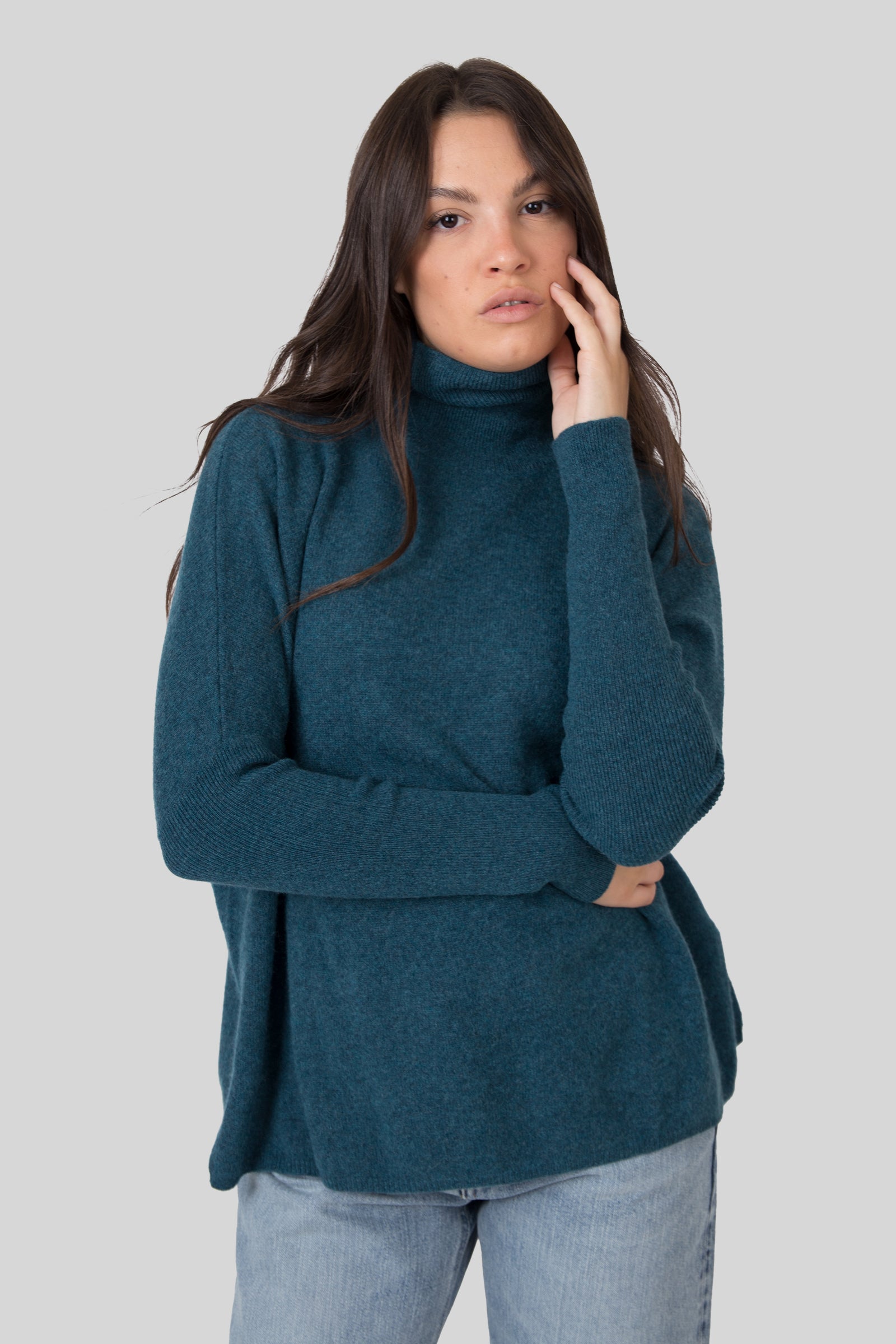 Absolut Cashmere Maglia Clara Petrolio Donna - 2