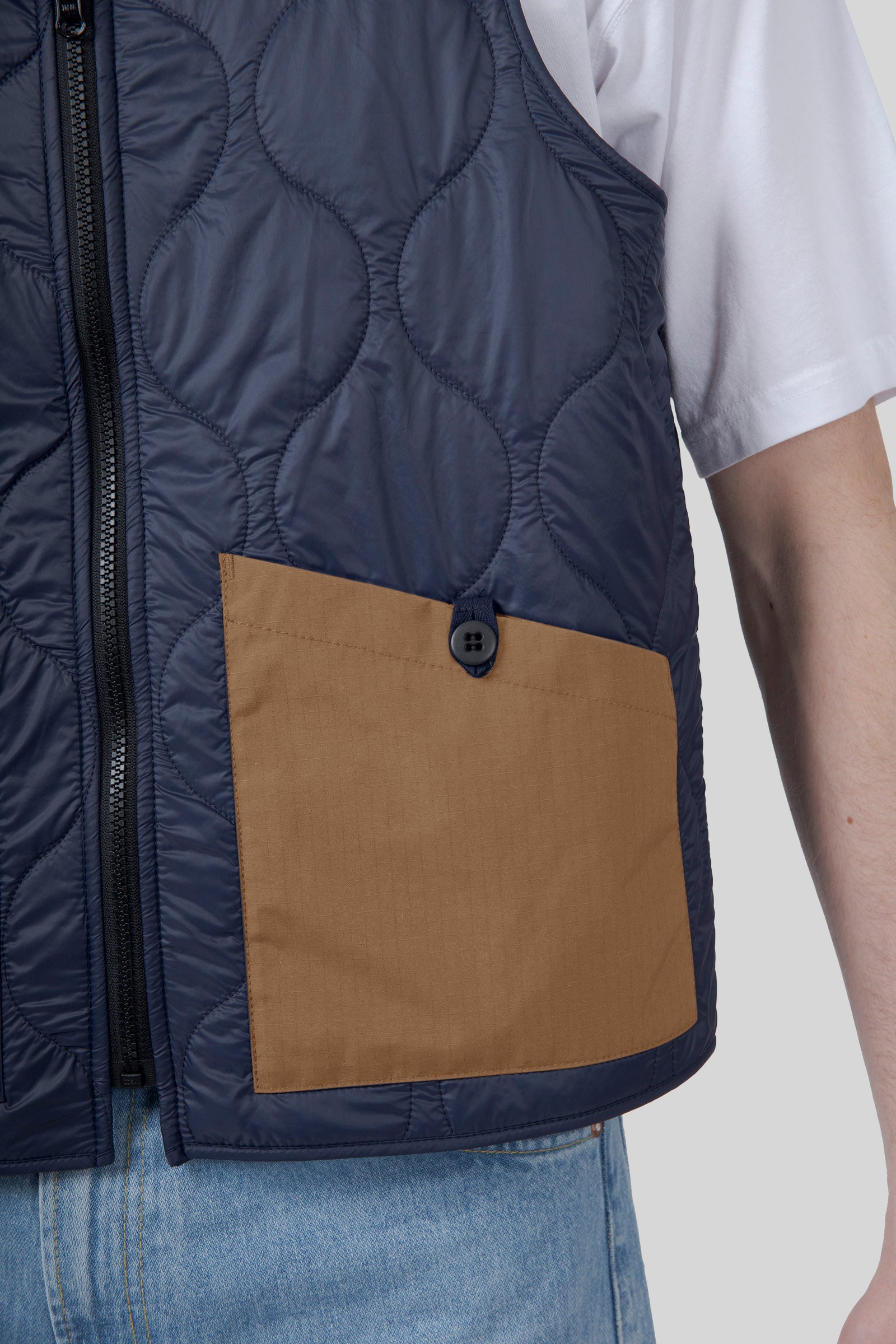 Manifattura Ceccarelli All Season Vest Blu/cuoio Uomo - 4