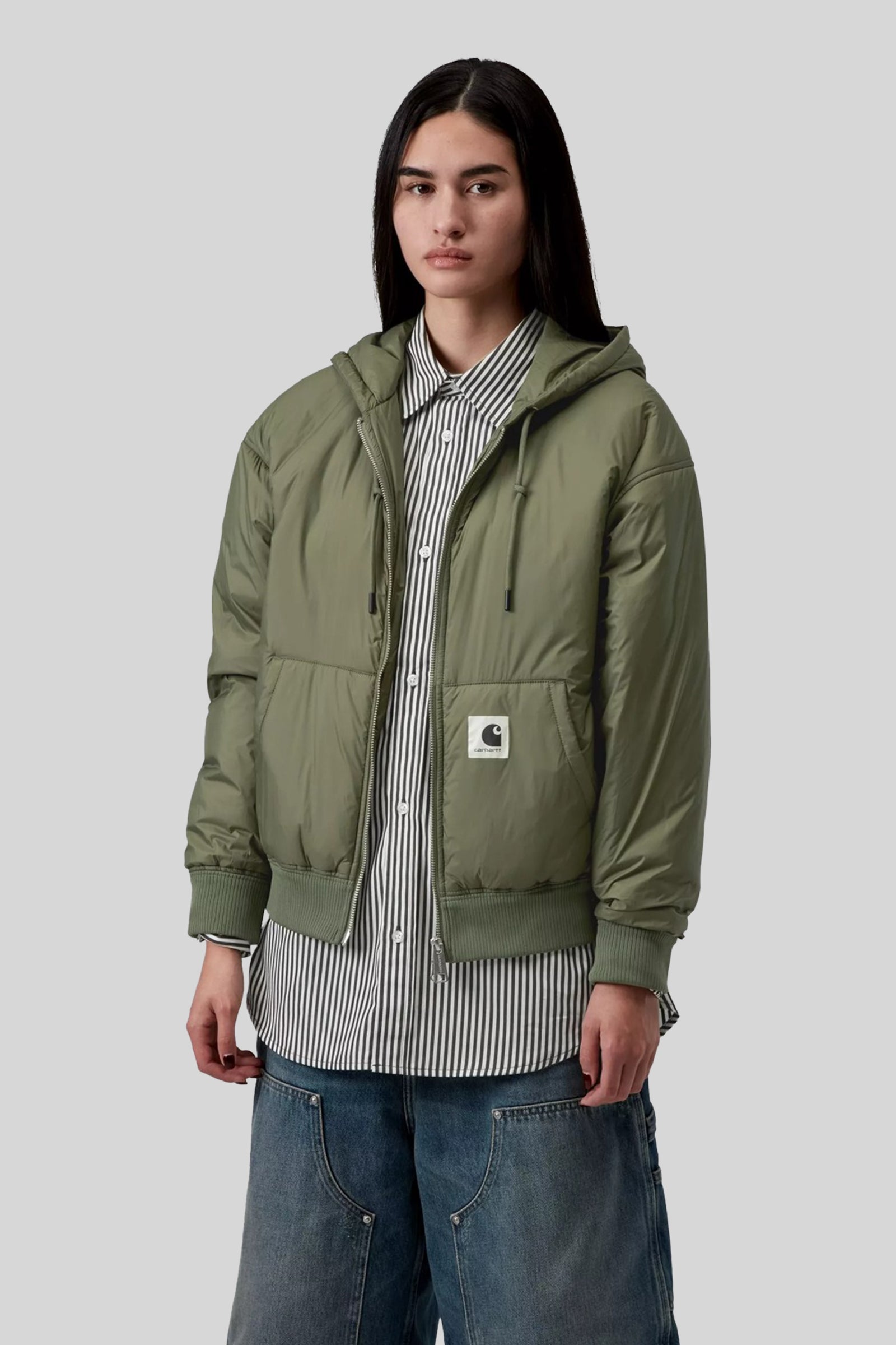 Carhartt Wip W' Hooded Gadd Jacket Verde Donna - 3