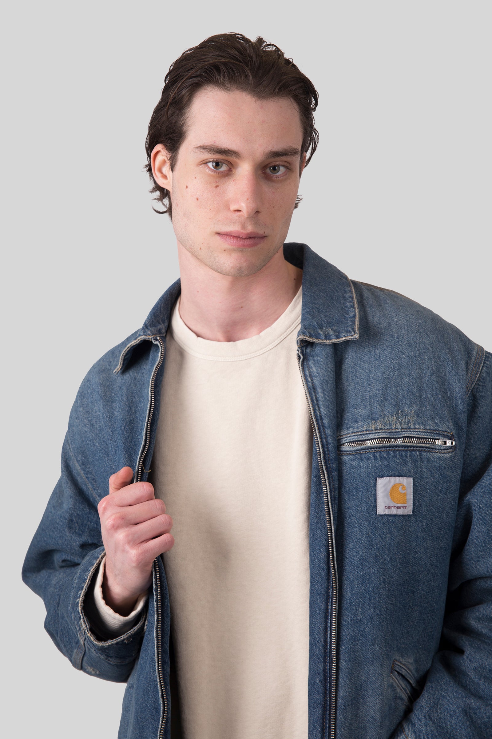 Carhartt Wip Og Detroit Jacket Blu Chiaro Uomo - 4