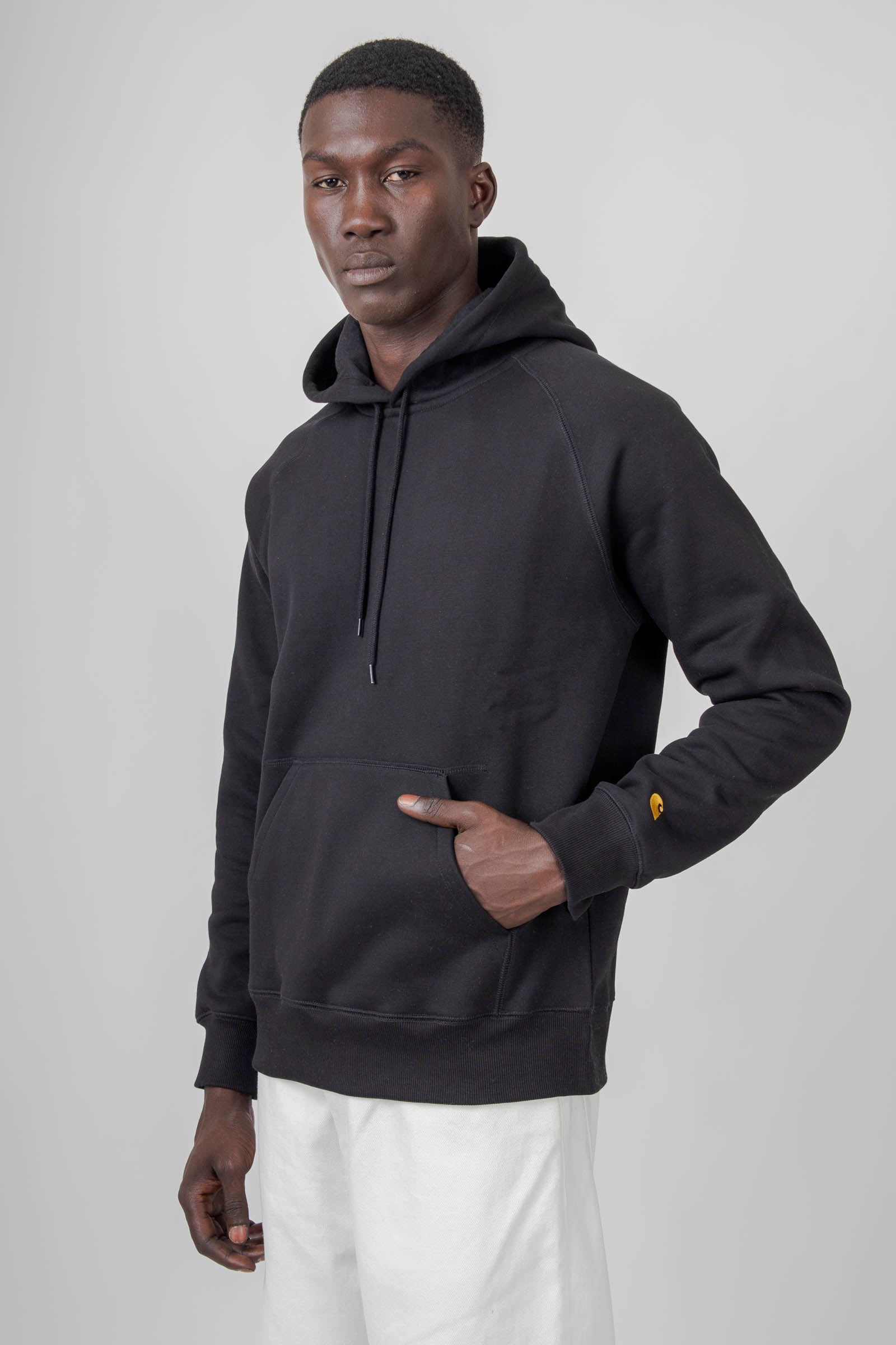 Carhartt Wip Hooded Chase Sweatshirt Nero Uomo - 6
