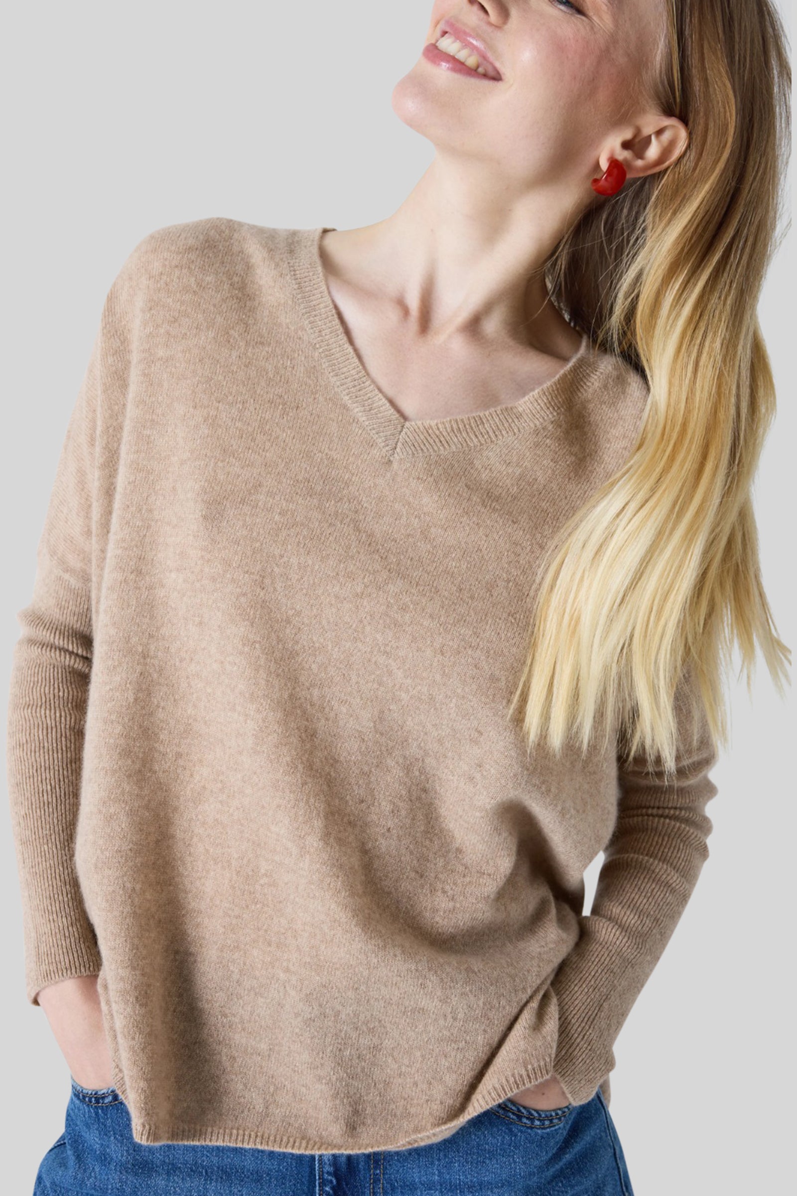Absolut Cashmere Maglia Chloe Beige Donna - 4