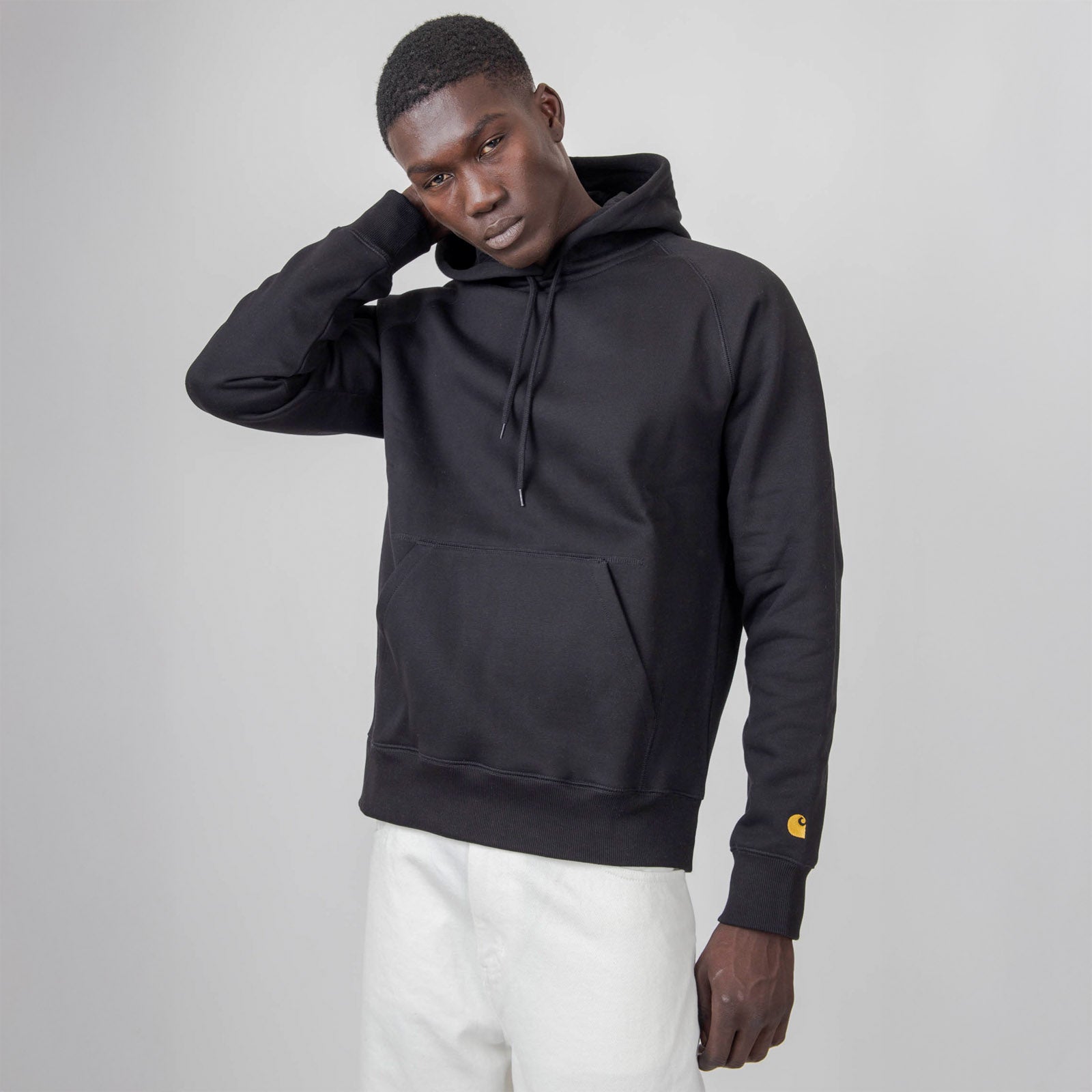 Carhartt Wip Hooded Chase Sweatshirt Nero Uomo - 7