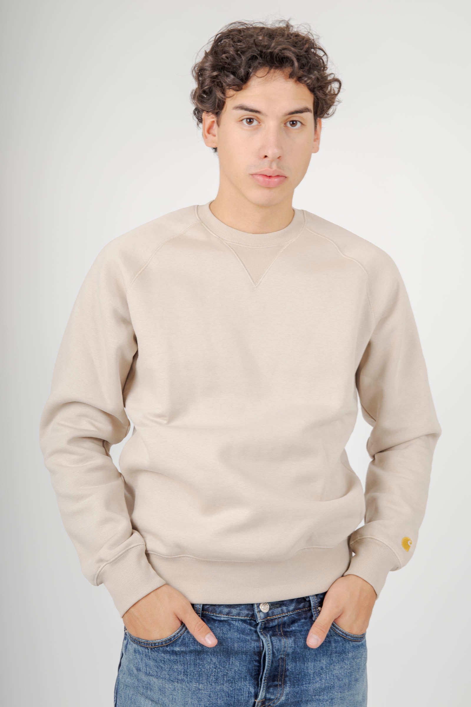 Carhartt Wip Chase Sweatshirt Beige Uomo - 1