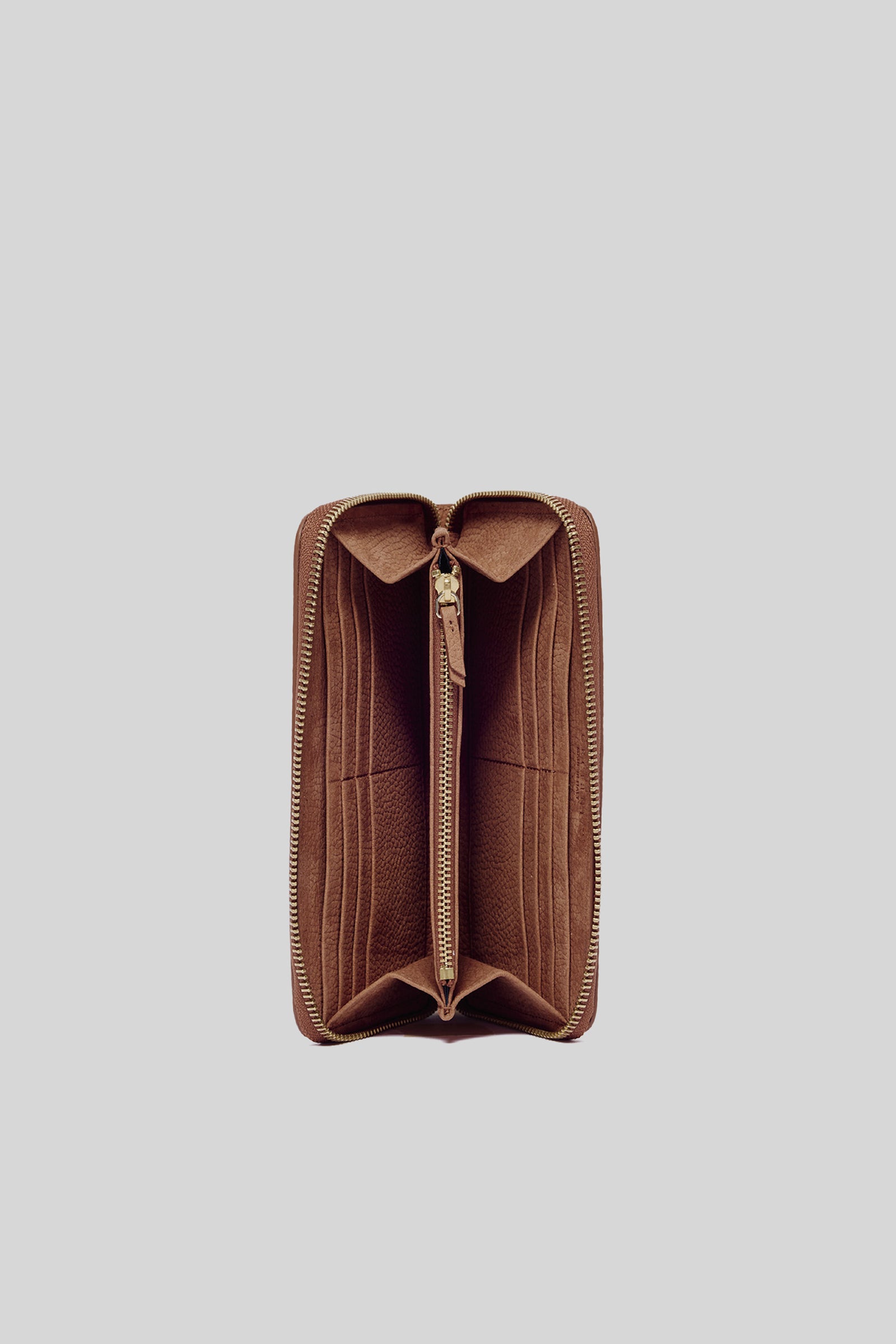 Orciani Portafoglio Zip Around In Pelle Nabuk Cuoio Donna - 2