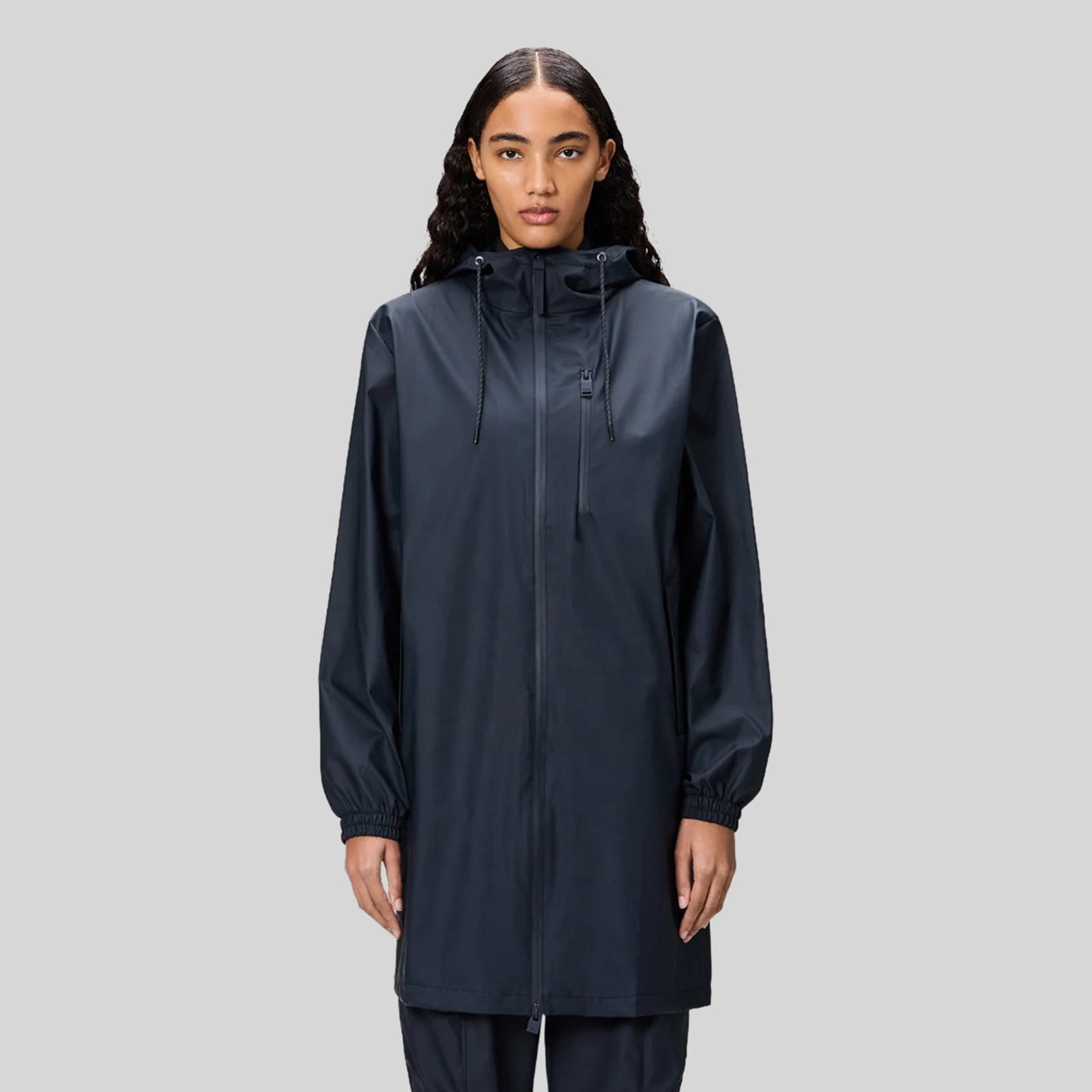 Rains Long Storm Breaker Blu Navy Donna - 4