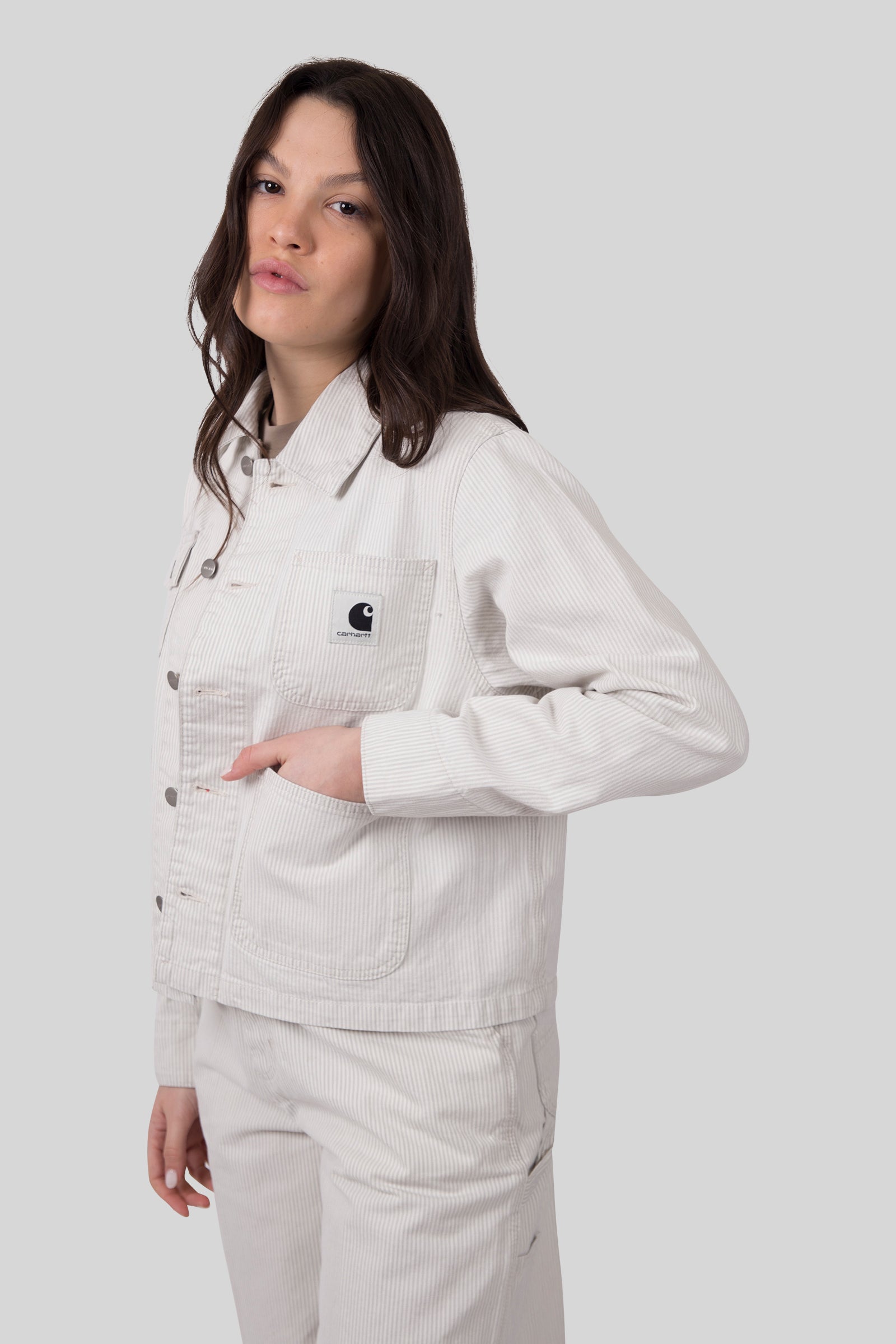 Carhartt Wip W' Mercer Chore Coat Bianco/beige Donna - 6