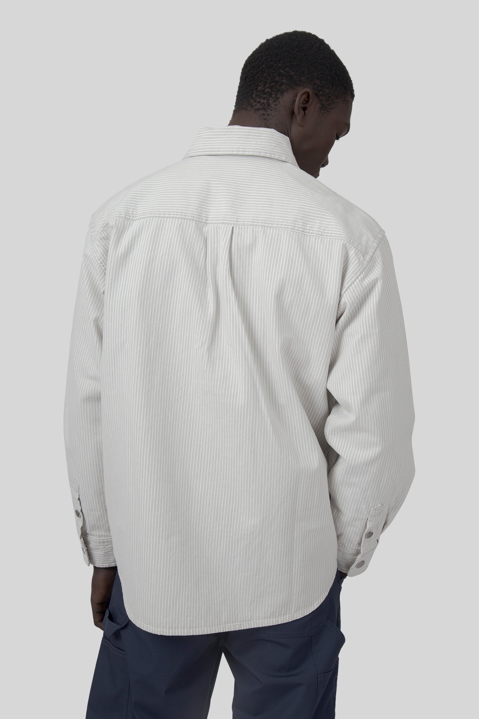 Carhartt Wip Mercer Shirt Jac Bianco/grigio Uomo - 5