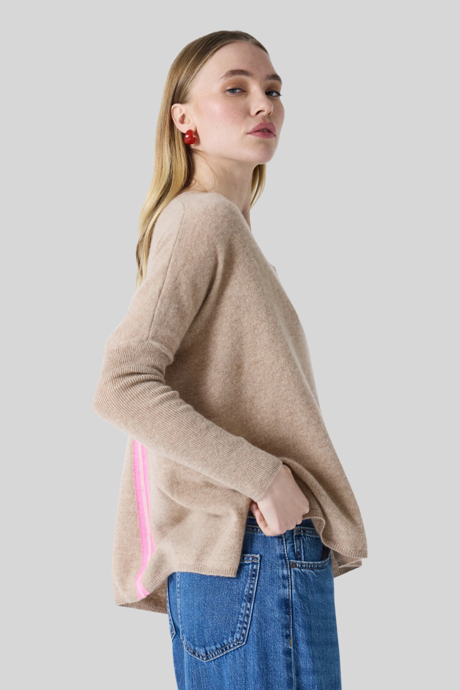 Absolut Cashmere Maglia Chloe Beige Donna - 1