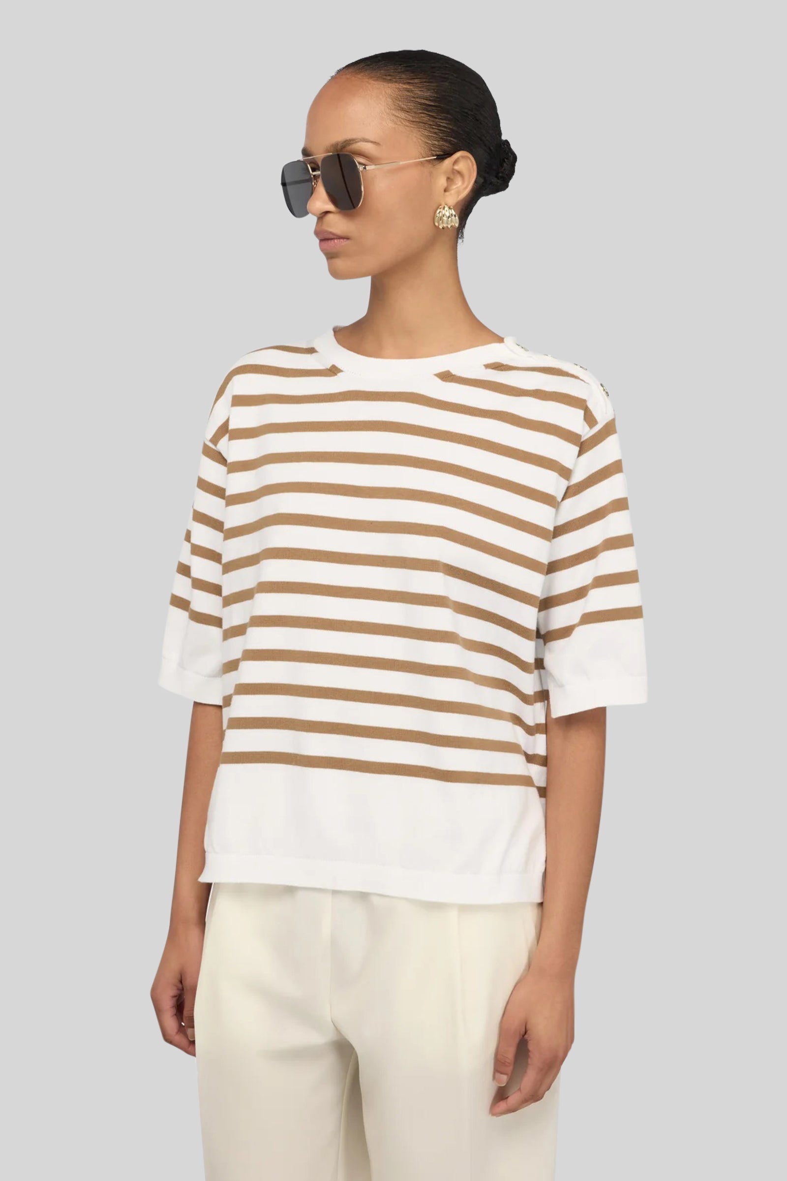 Semicouture Maglia Aurora Panna/beige Donna - 1