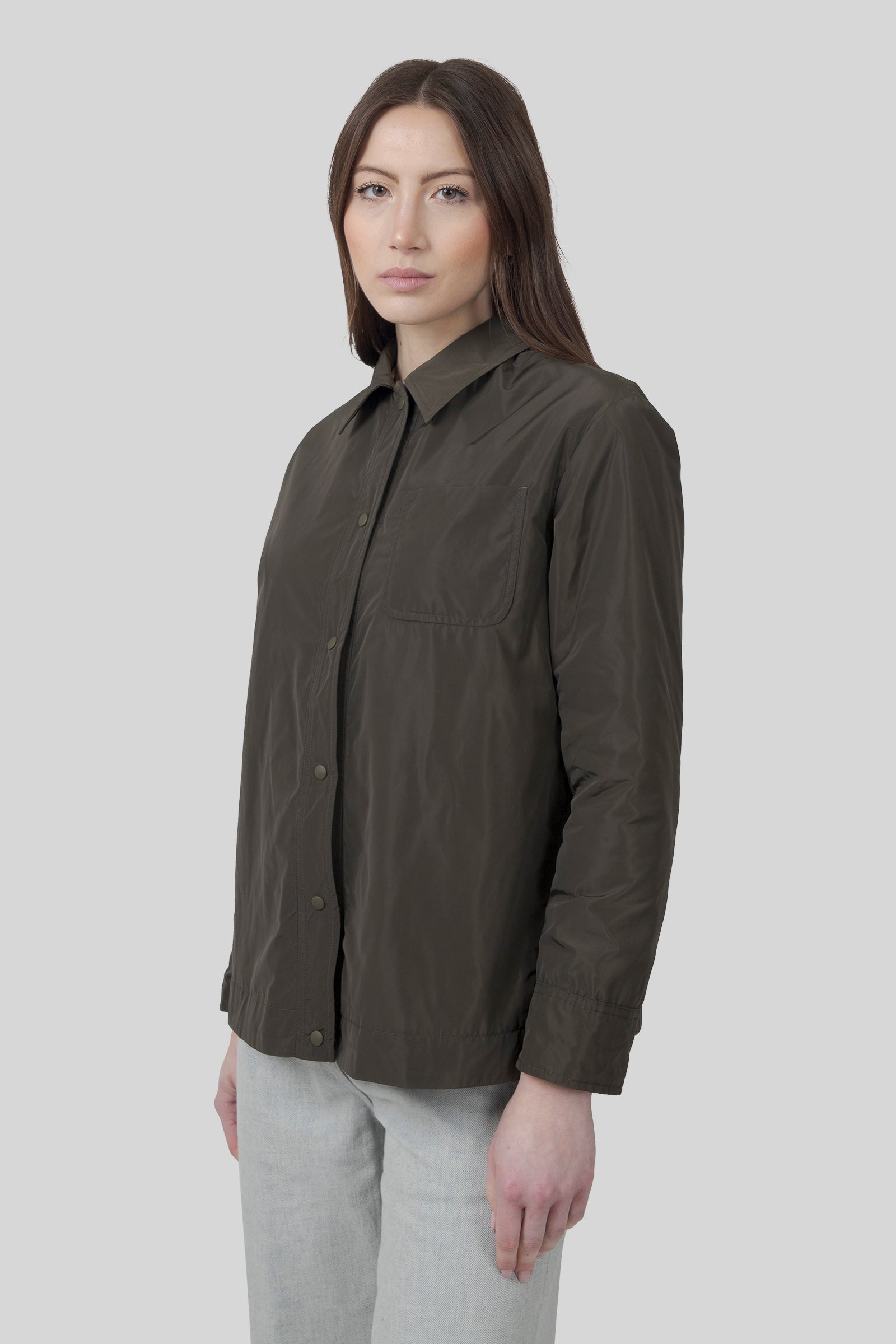 Aspesi Giacca Lucciola Verde Militare Donna - 6