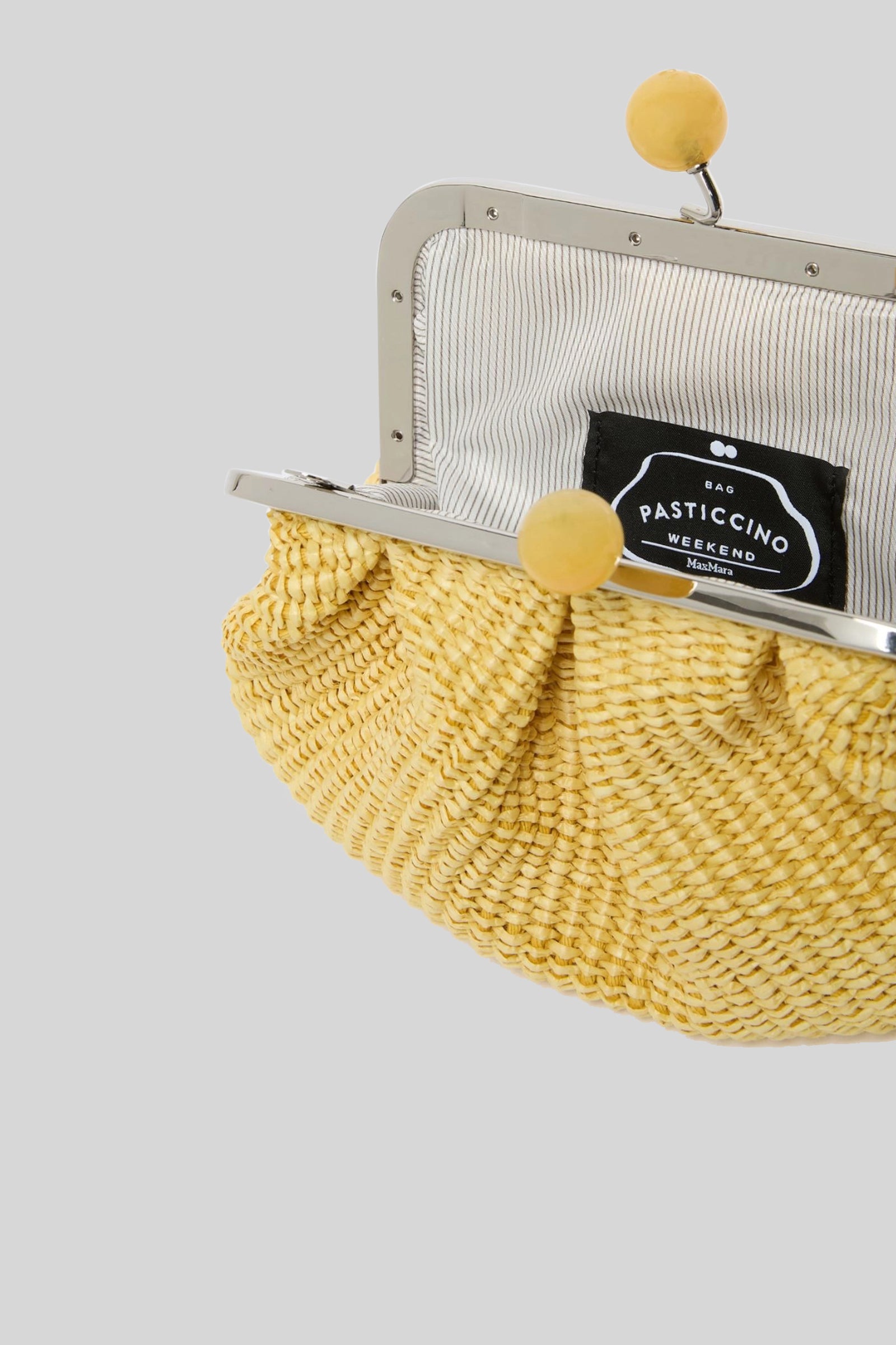 Max Mara Weekend Pasticcino Bag Small Effetto Rafia Giallo Donna - 6
