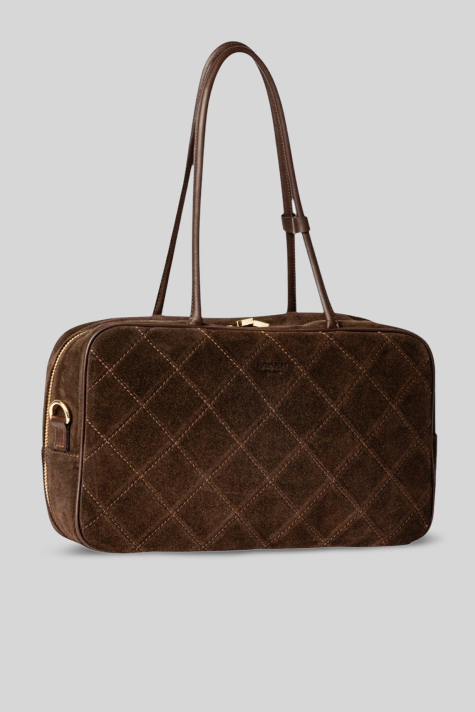 Avenue 67 Borsa Trunky Suede Trapuntata Tortora Donna - 2