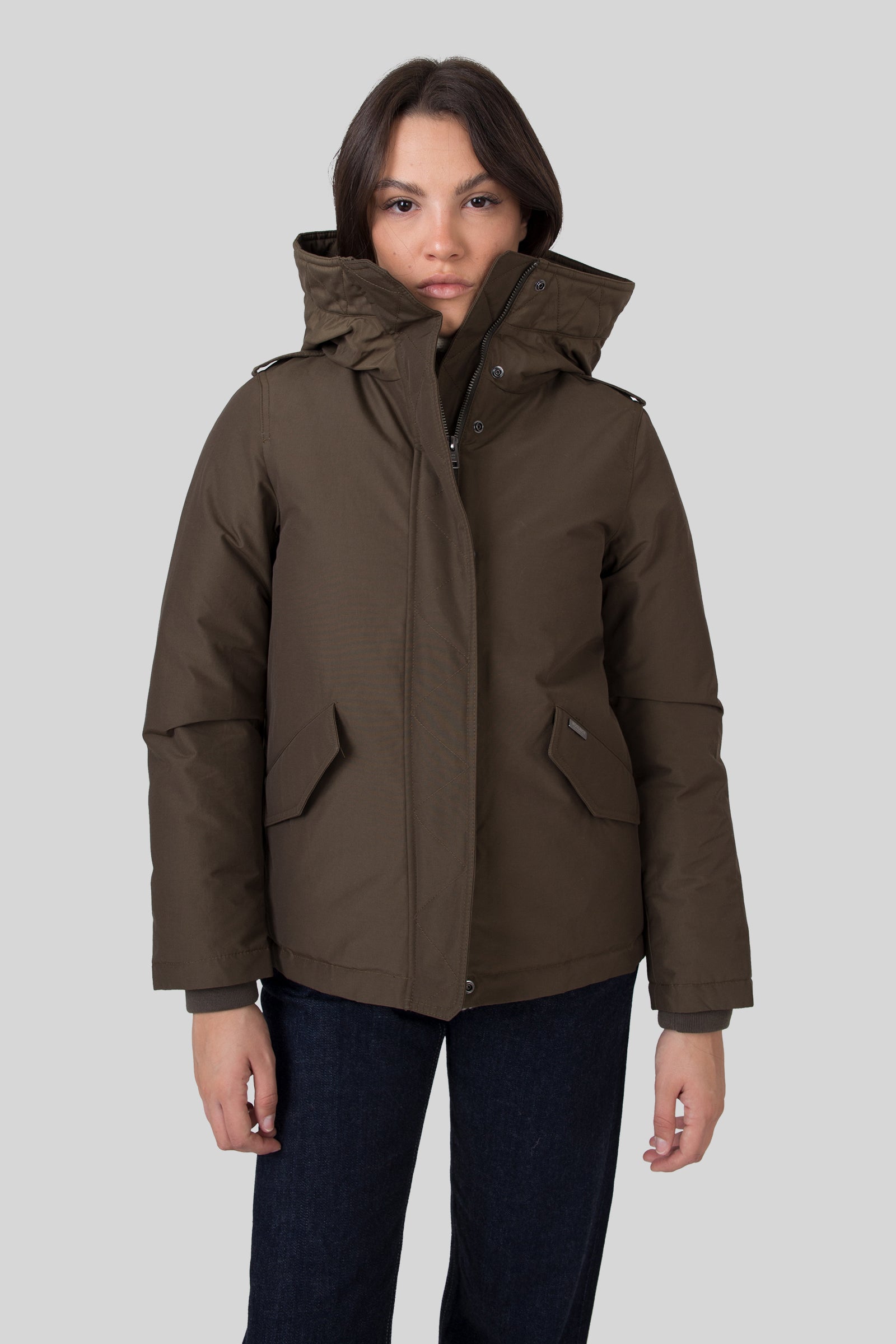 Woolrich Military Jacket Verde Scuro Donna - 6