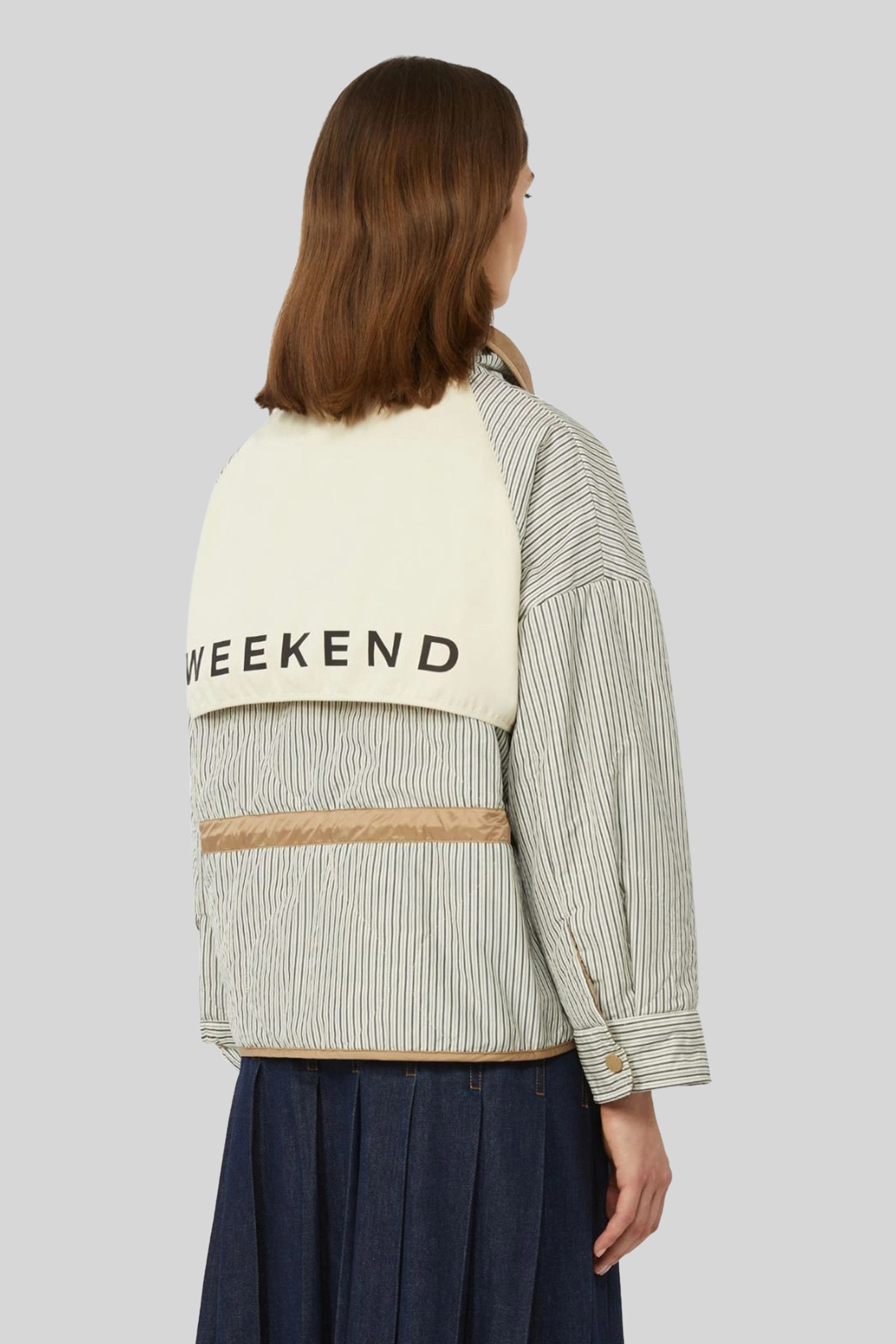 Max Mara Weekend Giacca Imbottita Reversibile In Tela Antigoccia Smalto Nocciola Donna - 4