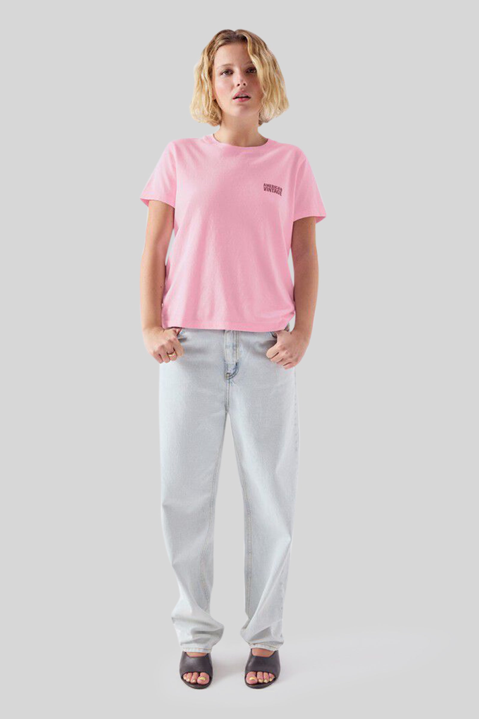 American Vintage T-shirt Ykobow Rosa Donna - 2