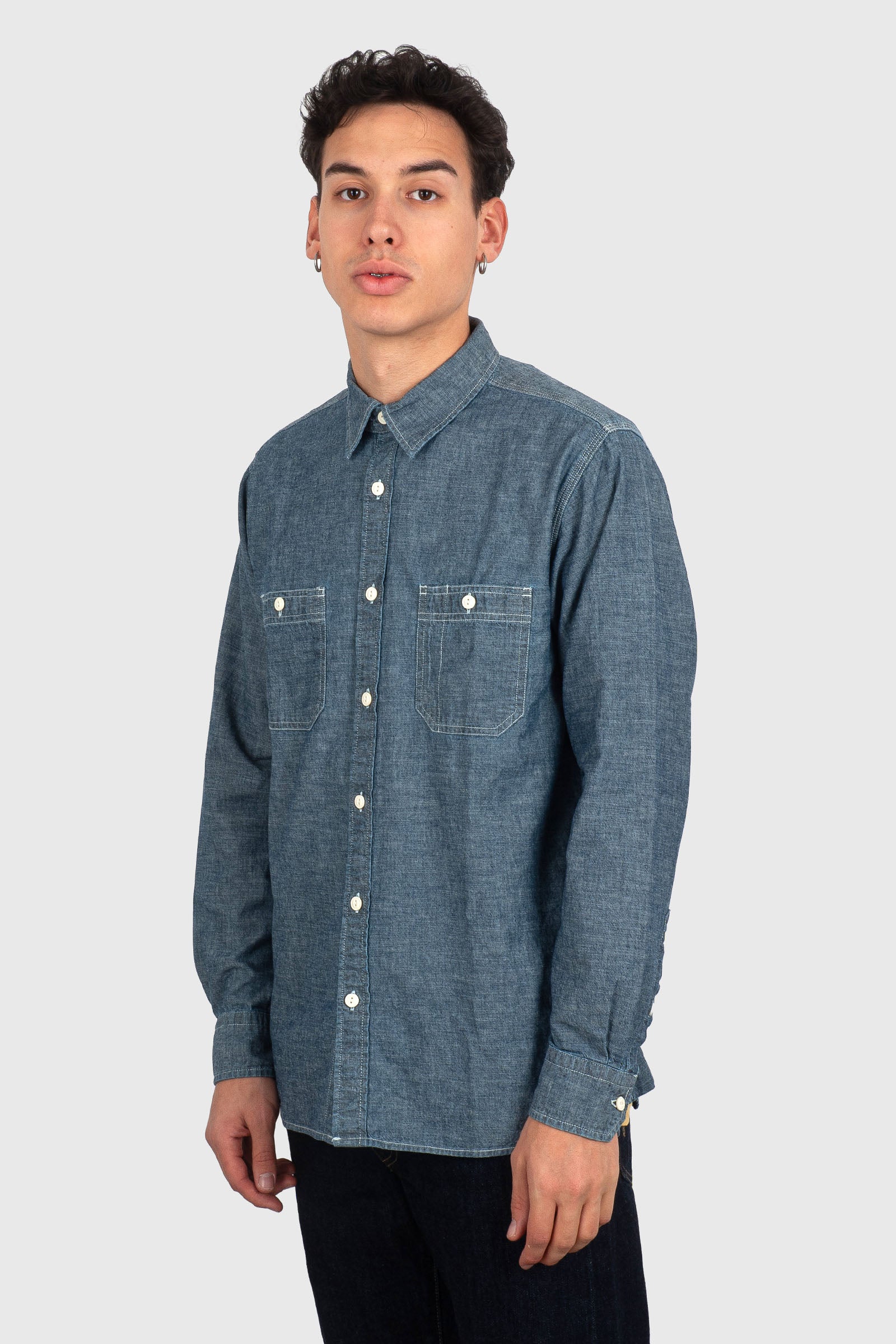 Sebago Camicia Sheetband Chambray Uomo - 1