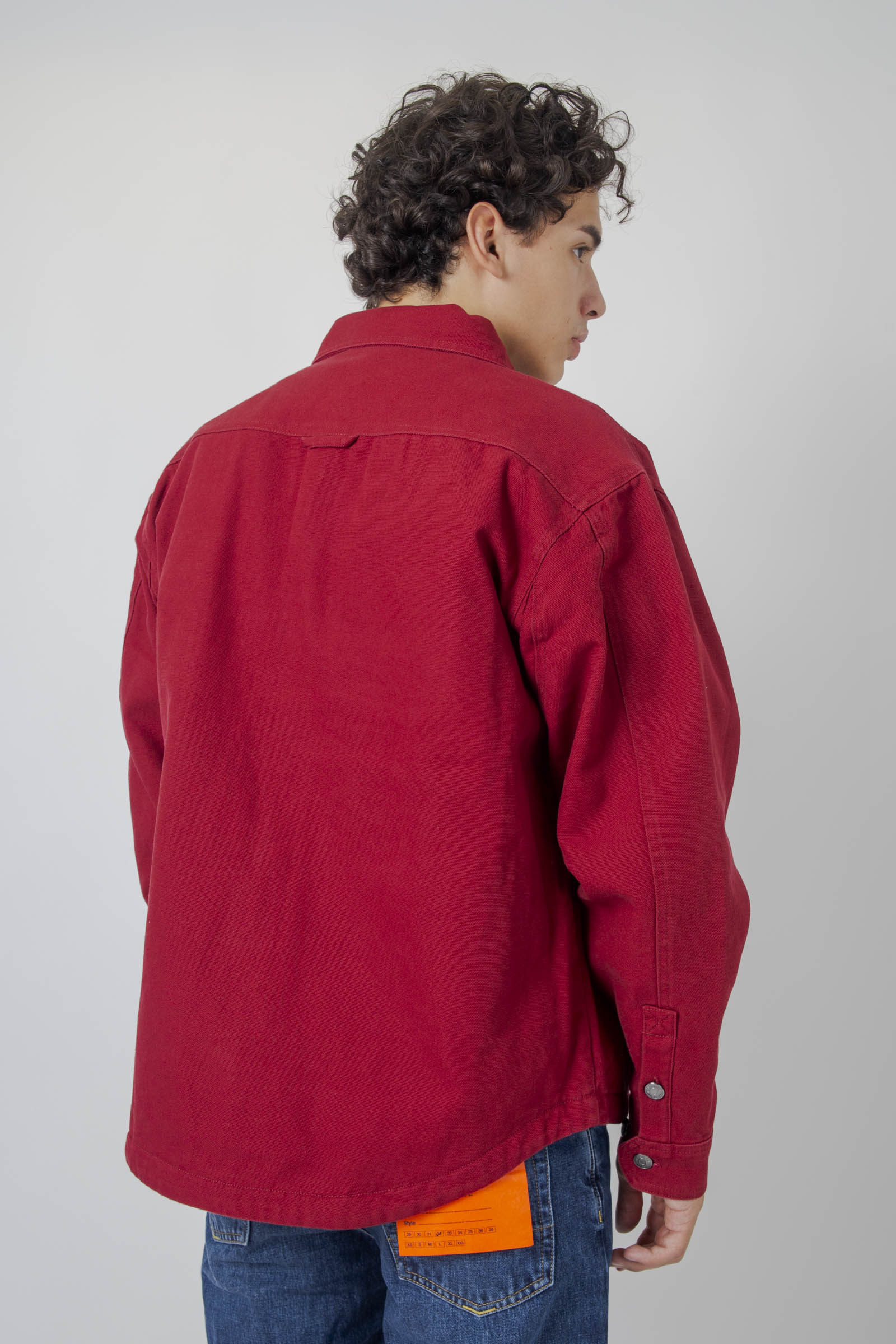 Carhartt Wip Selby Shirt Jac Rosso Uomo - 4
