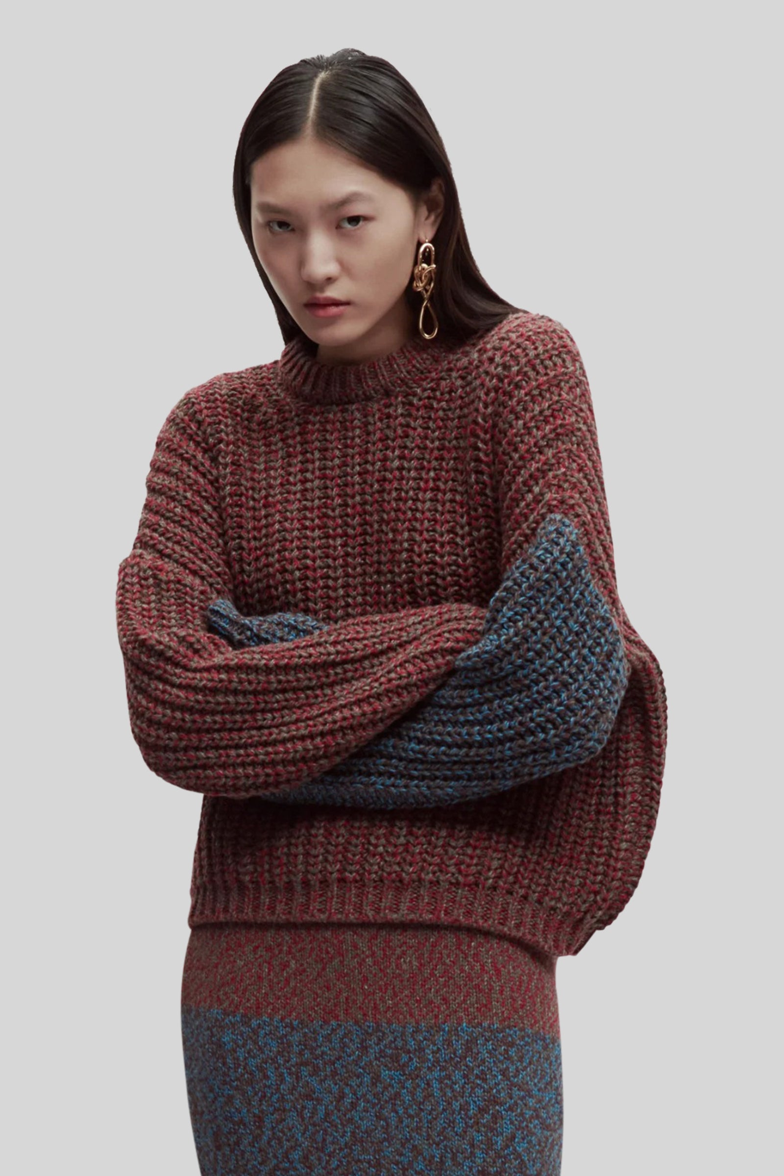 Erika Cavallini Maglia Luigi Bordeaux/blu Donna - 1