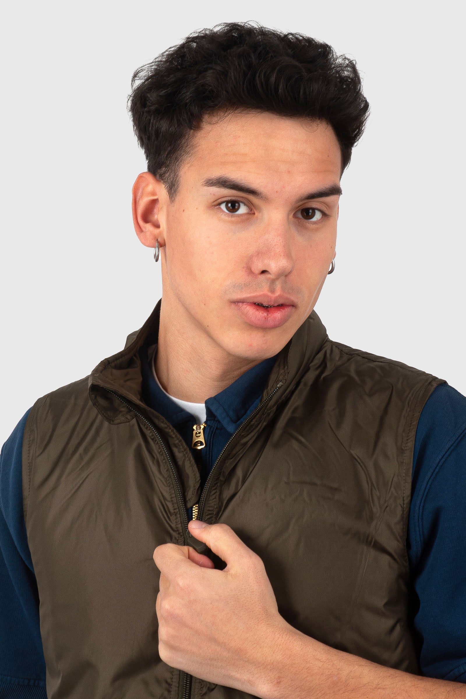 Aspesi Gilet Vernes Verde Militare Uomo - 3