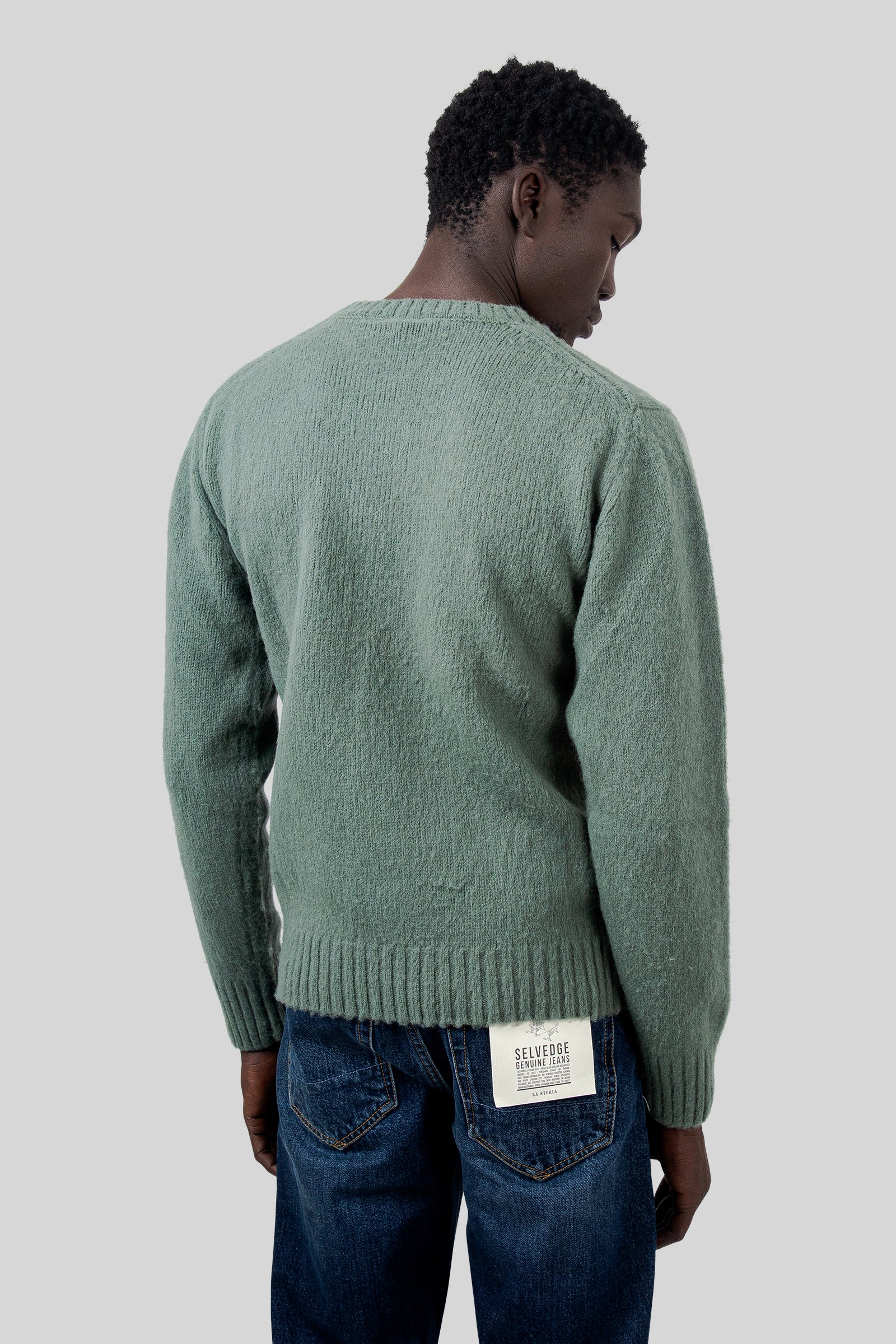 Shetland Wool Crew Neck Sweater - 3