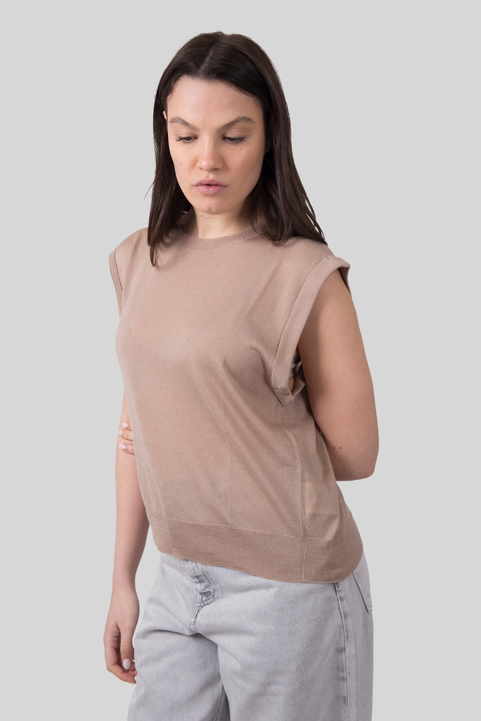 Absolut Cashmere Maglia Naomi Taupe Donna - 3