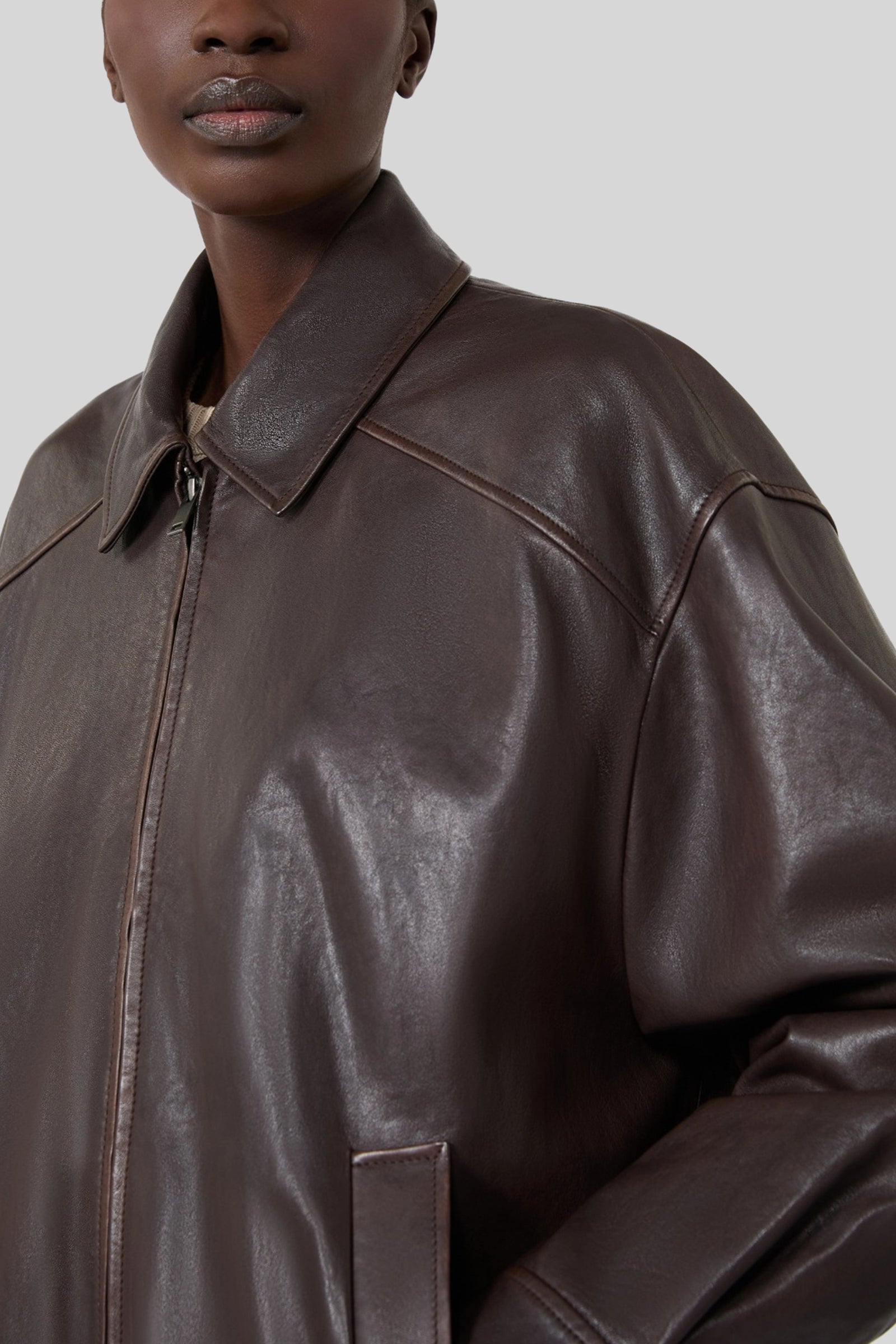Max Mara Weekend Bomber In Nappa Cose Testa Di Moro Donna - 4