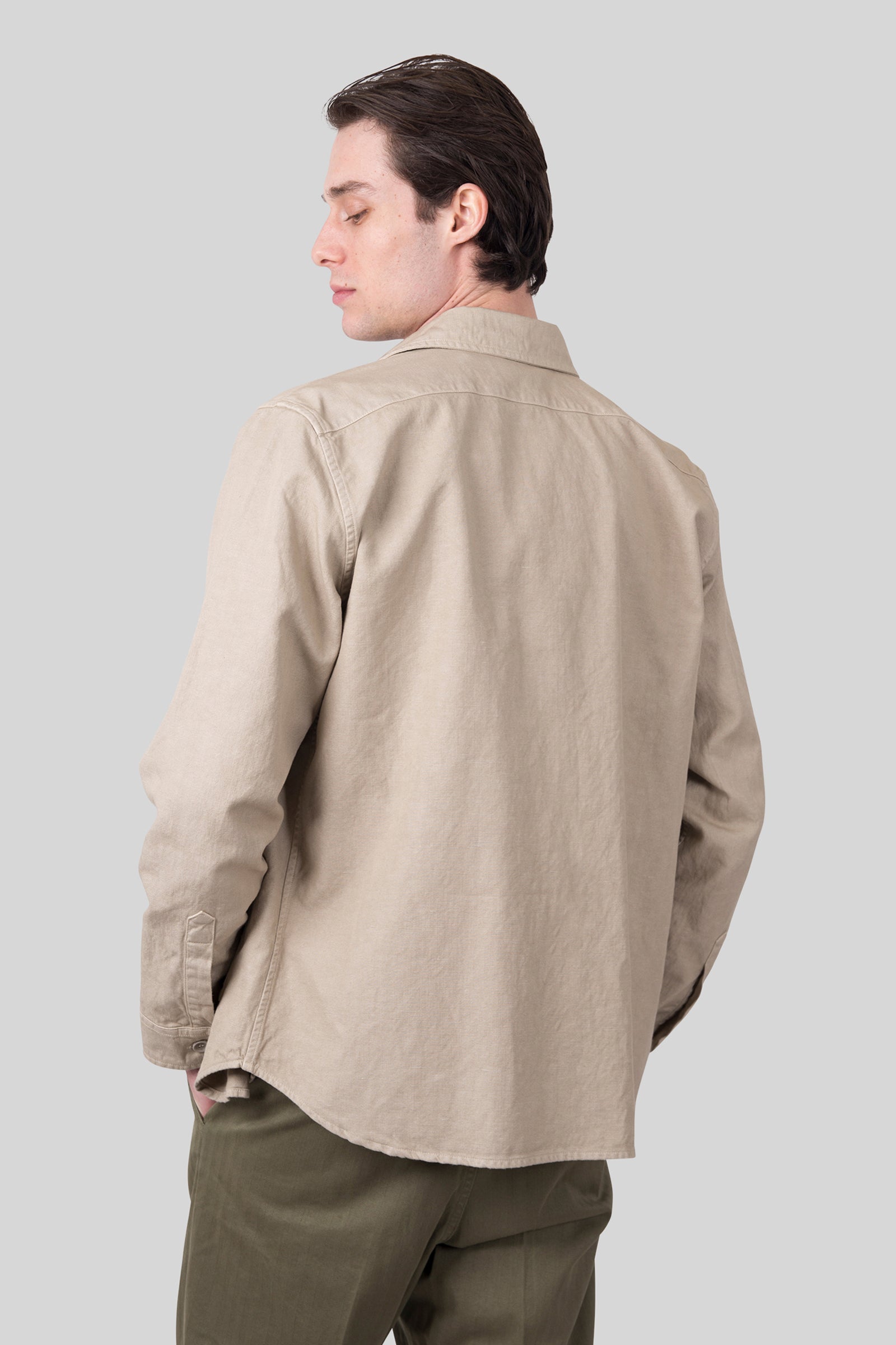 Aspesi Overshirt Utility Beige Uomo - 5