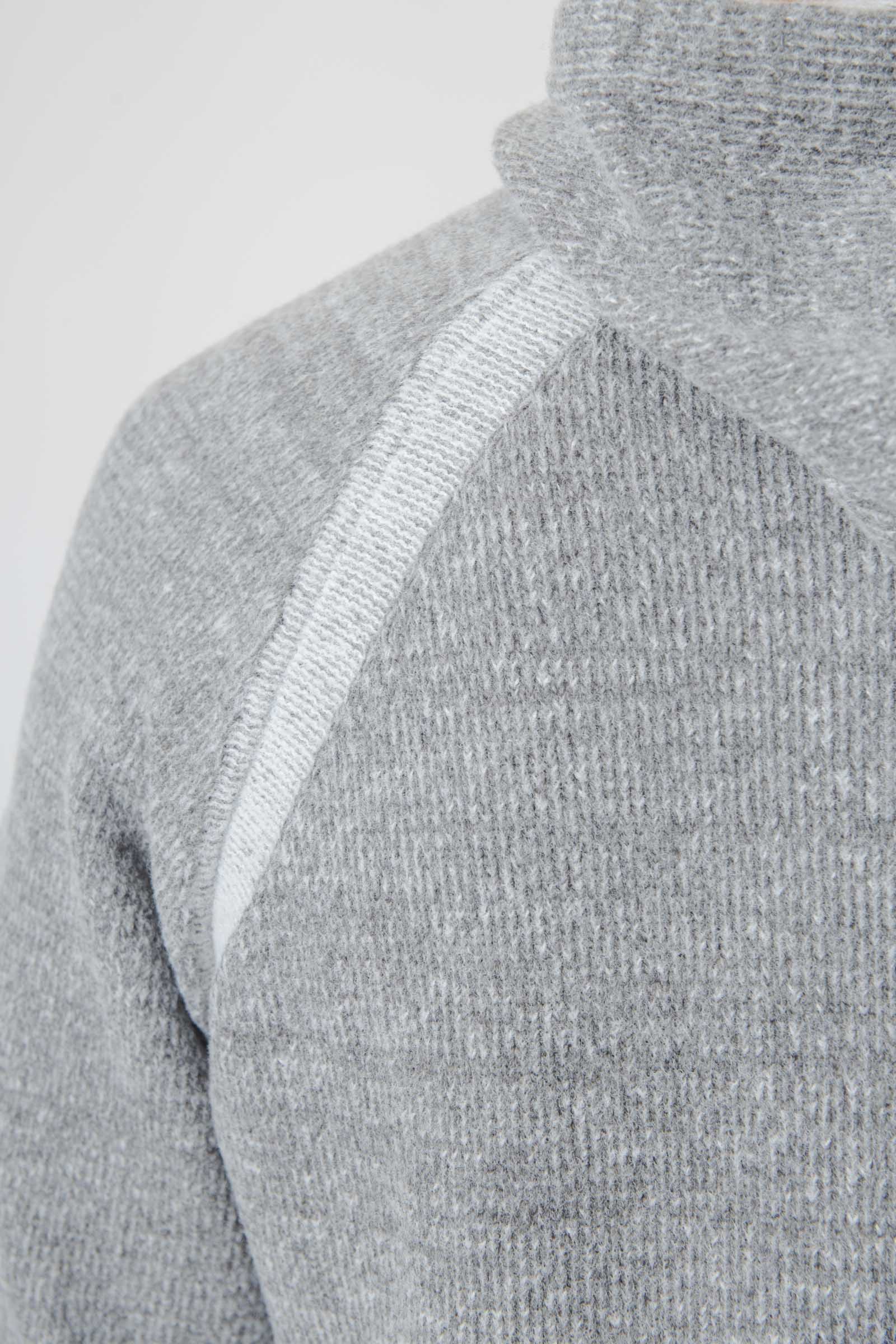 C.p. Company Maglia Hooded In Fleece Knit Grigio Uomo - 2